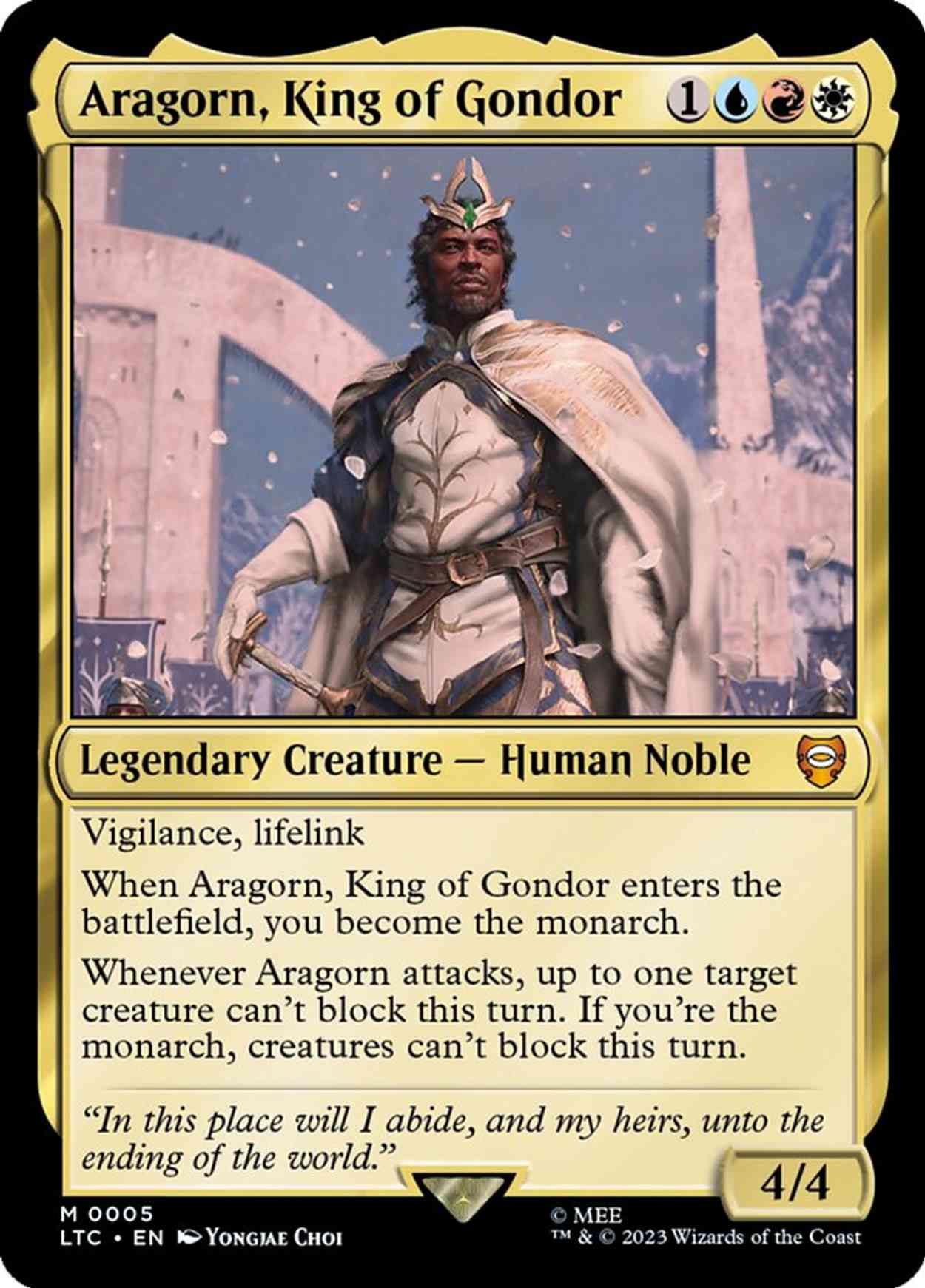 Aragorn, King of Gondor magic card front