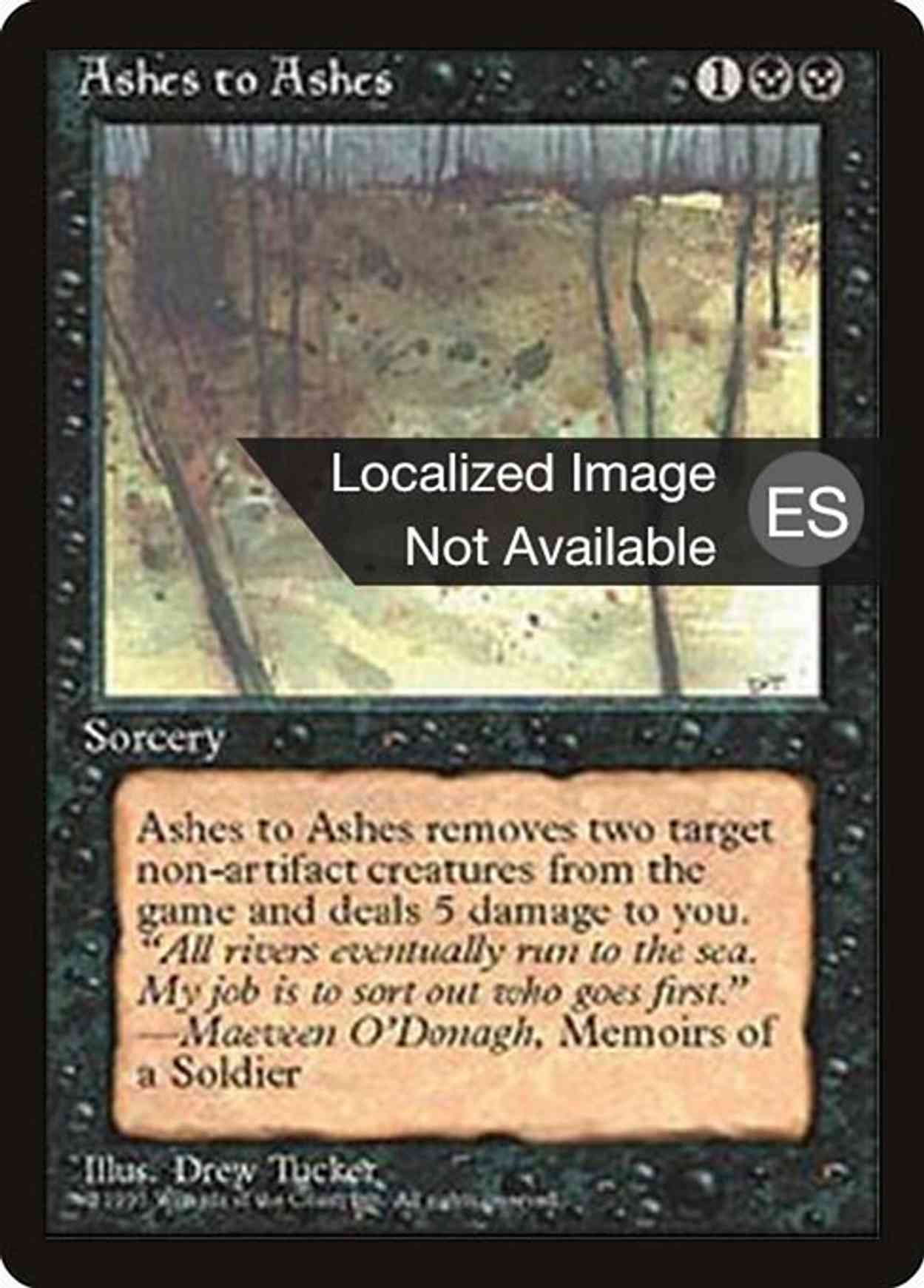 Ashes to Ashes magic card front