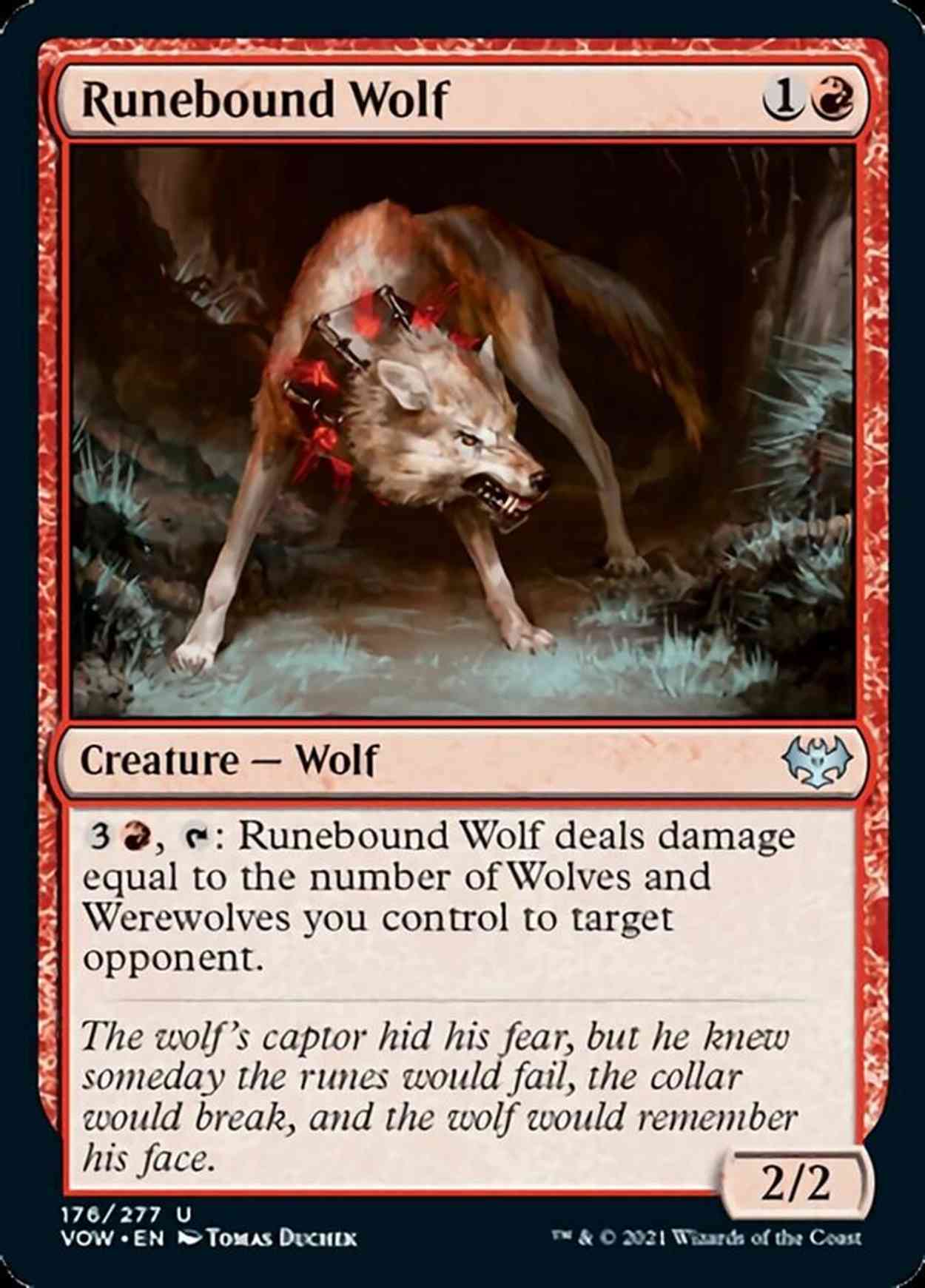 Runebound Wolf magic card front