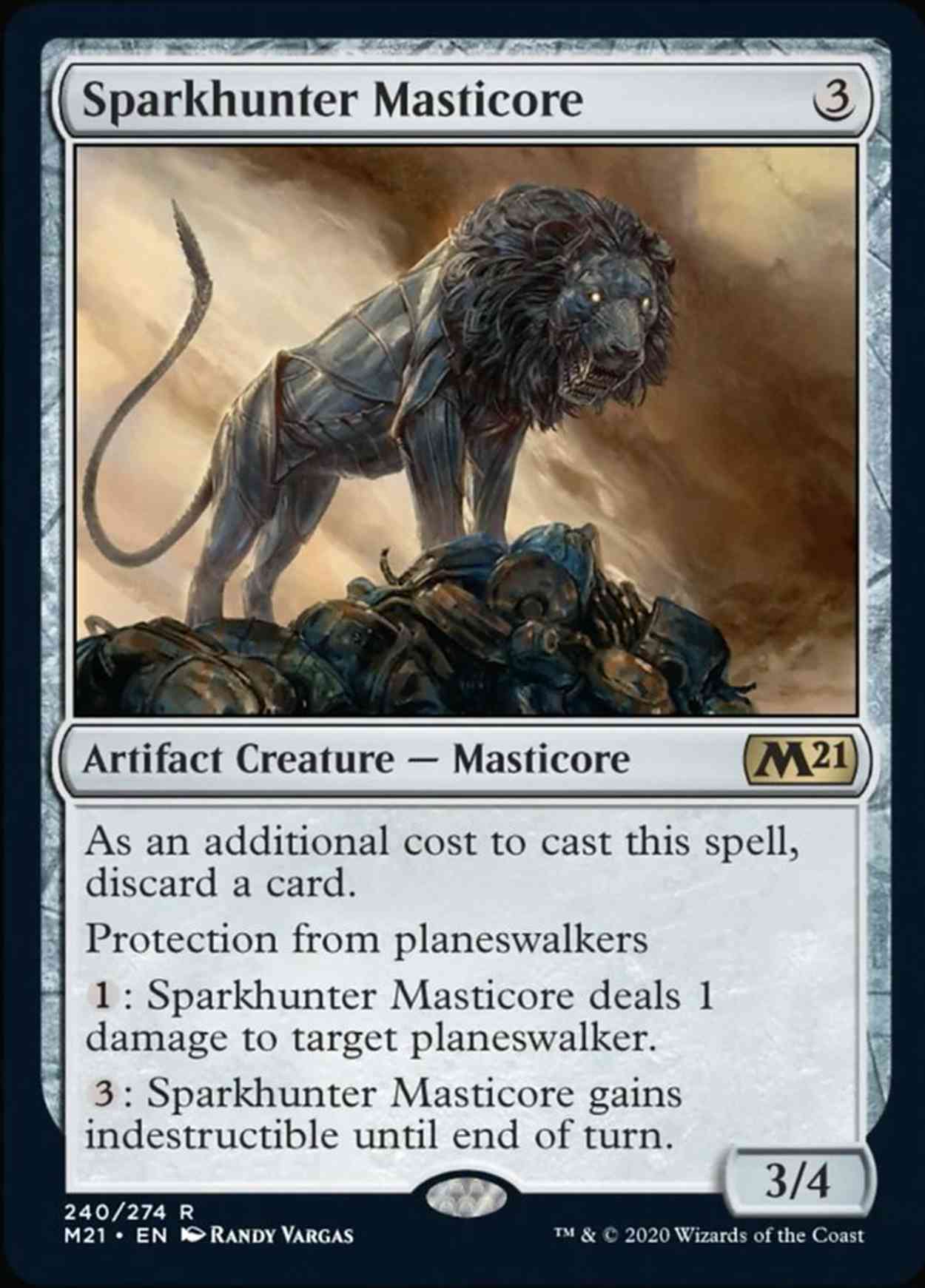 Sparkhunter Masticore magic card front