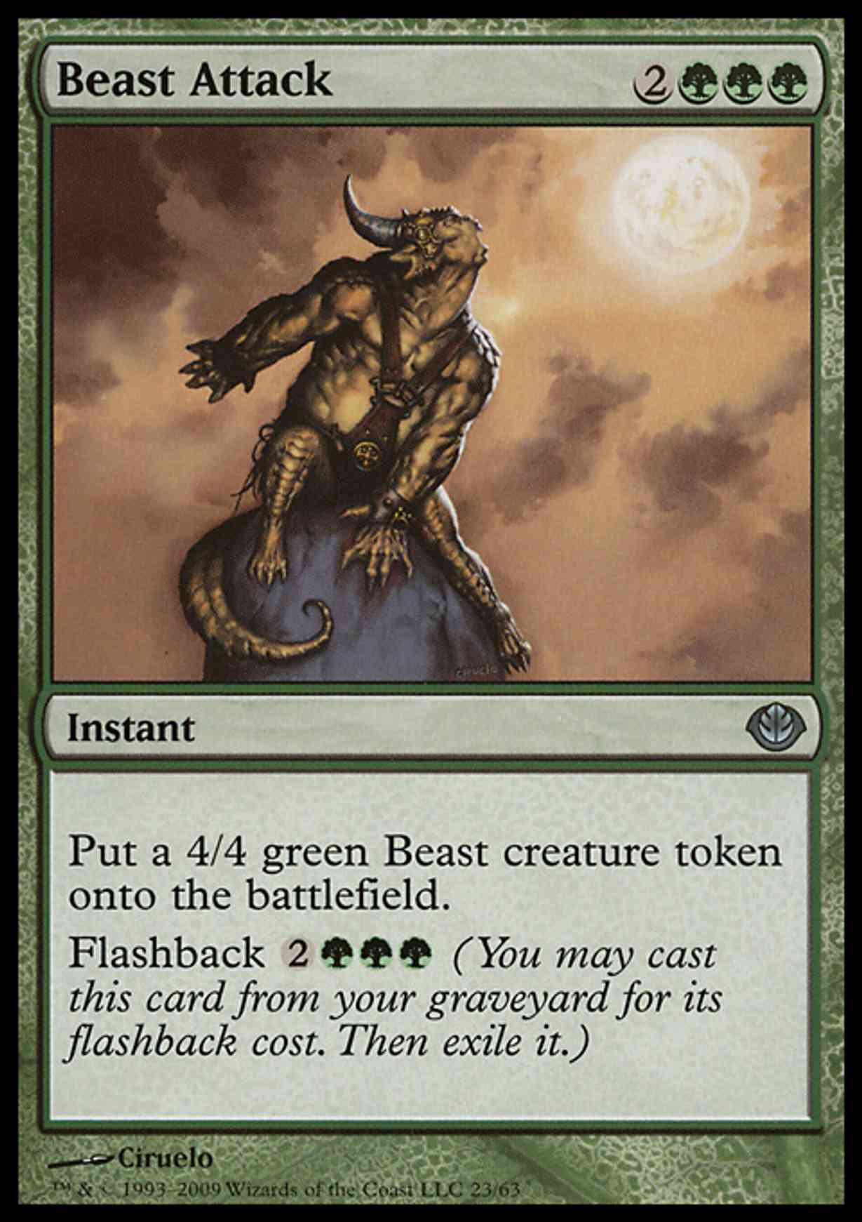 Beast Attack magic card front