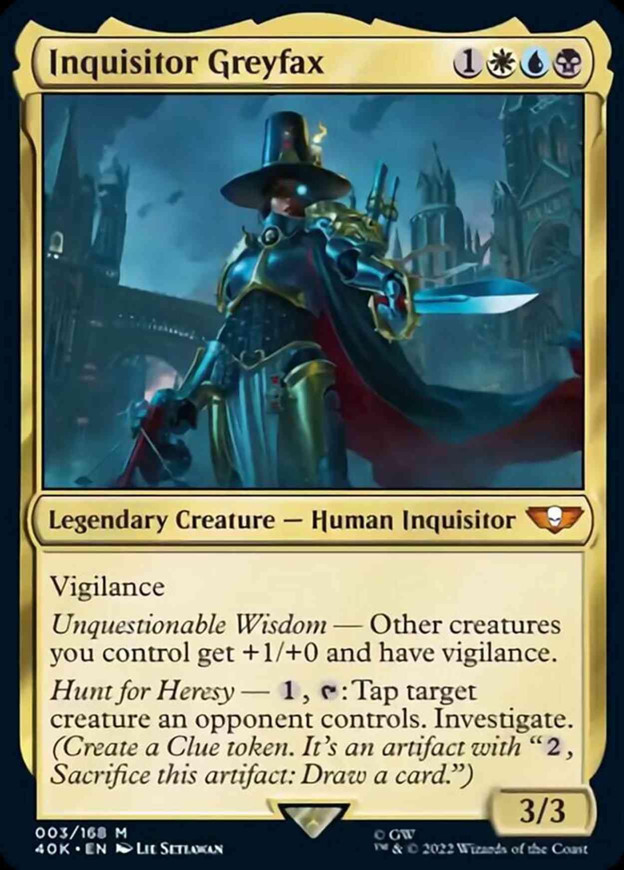 Inquisitor Greyfax magic card front