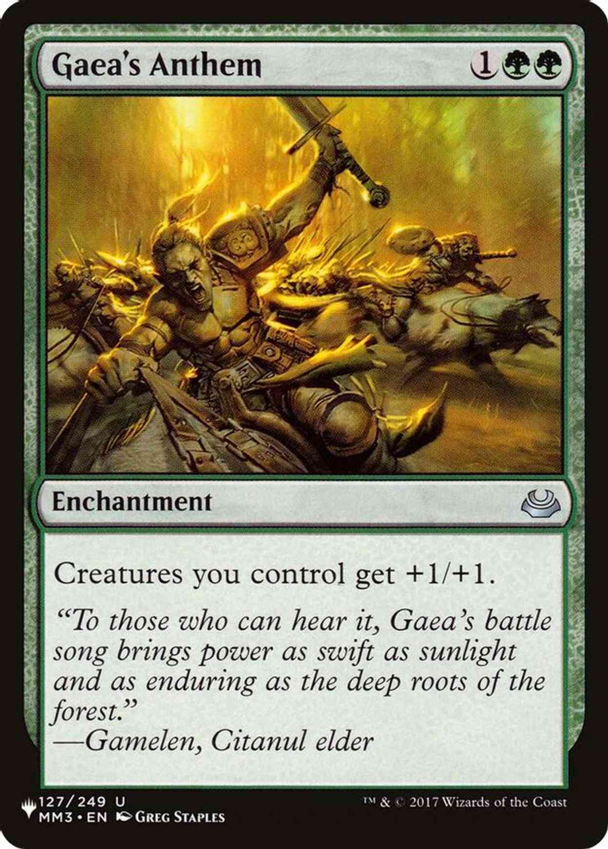 Gaea's Anthem (MM3) magic card front