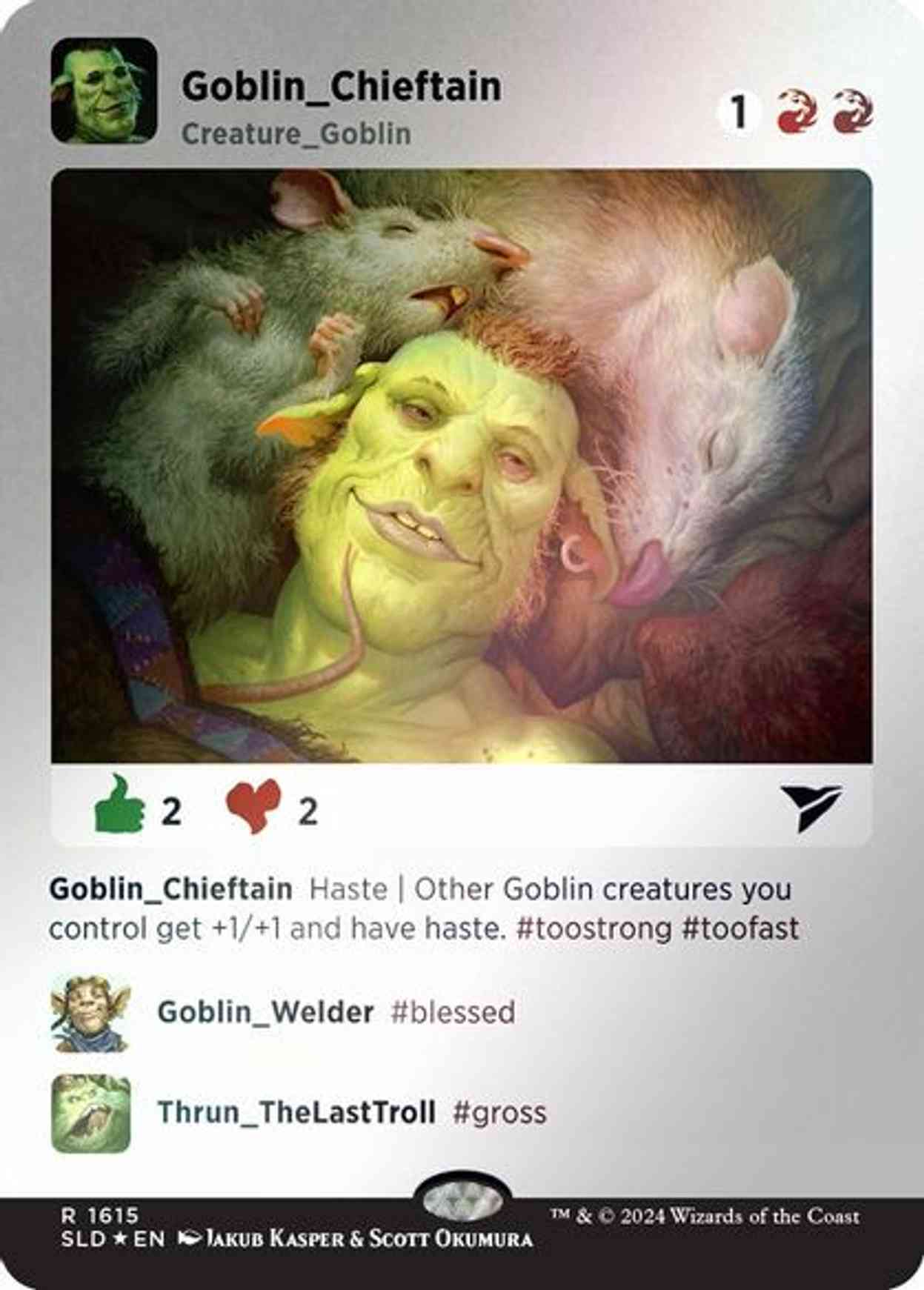 Goblin Chieftain (Rainbow Foil) magic card front