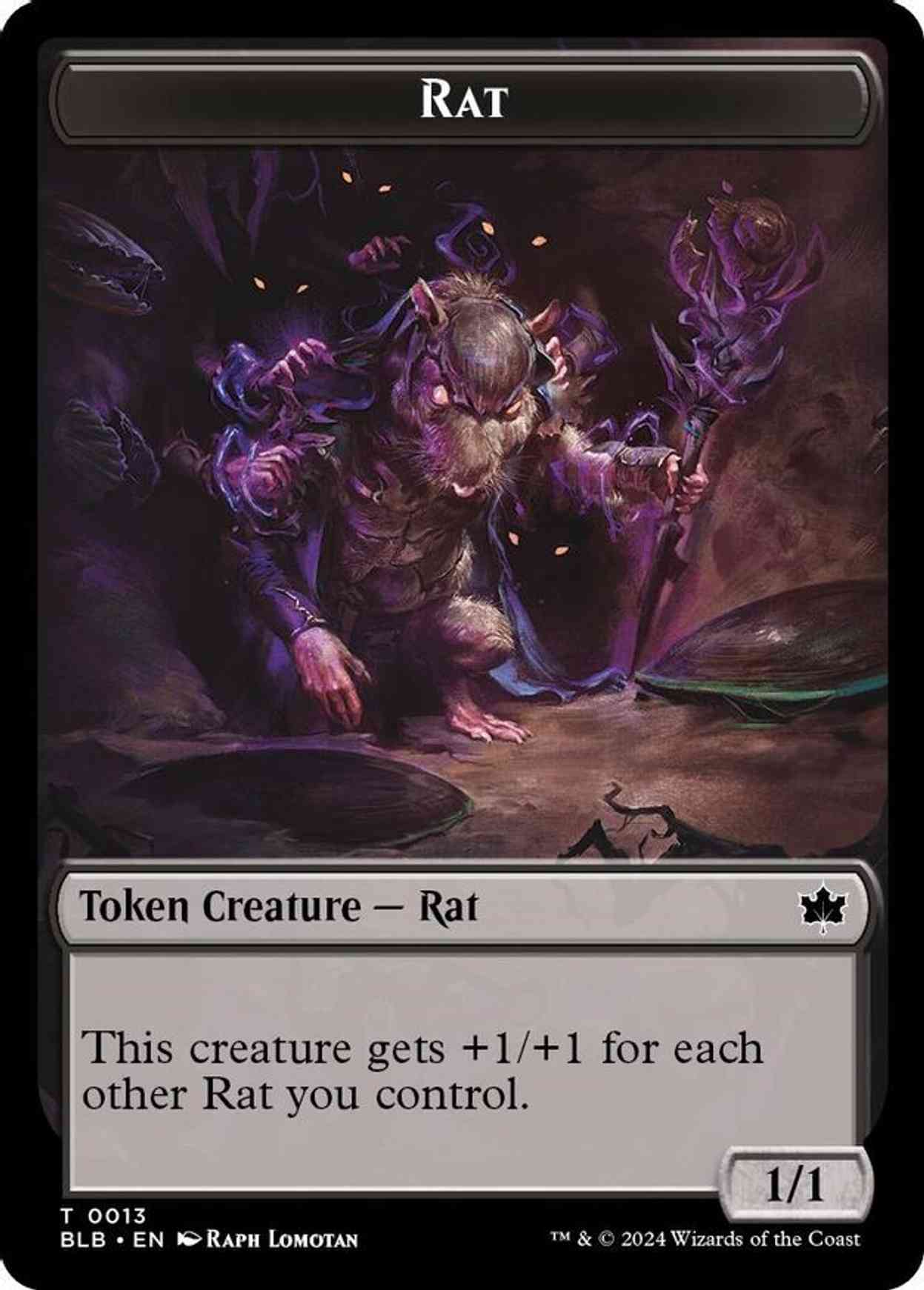 Rat Token magic card front