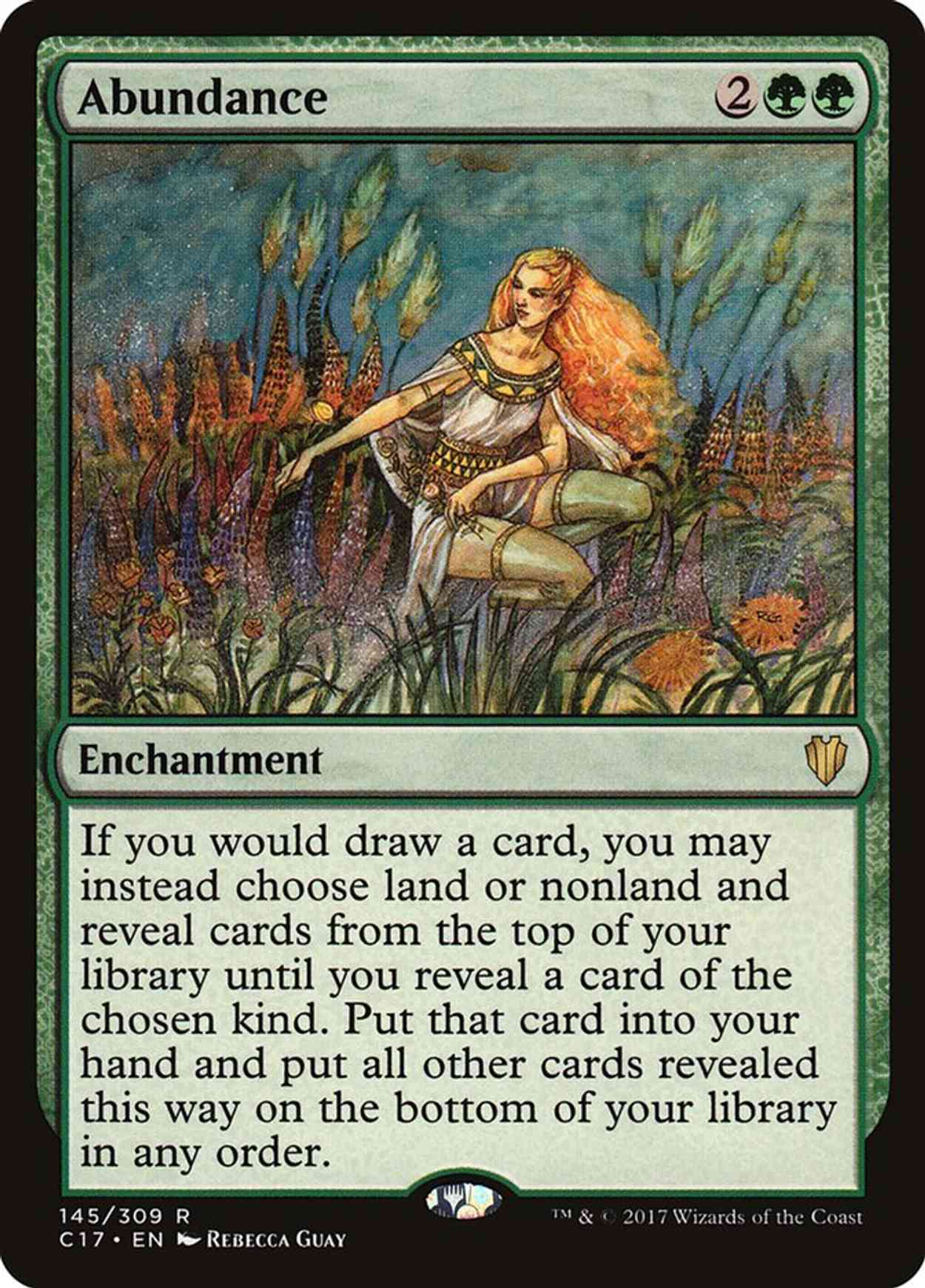 Abundance magic card front