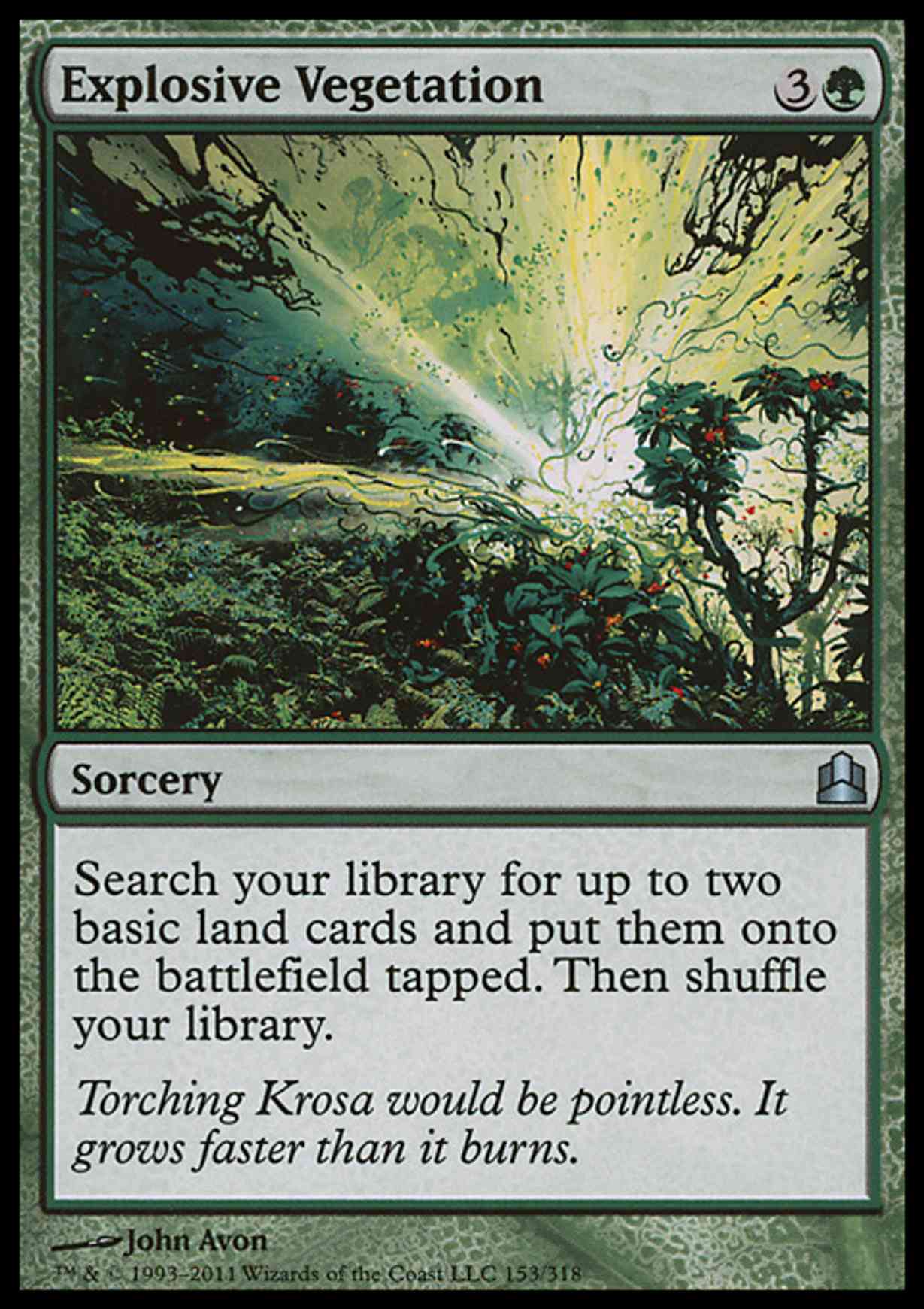Explosive Vegetation magic card front