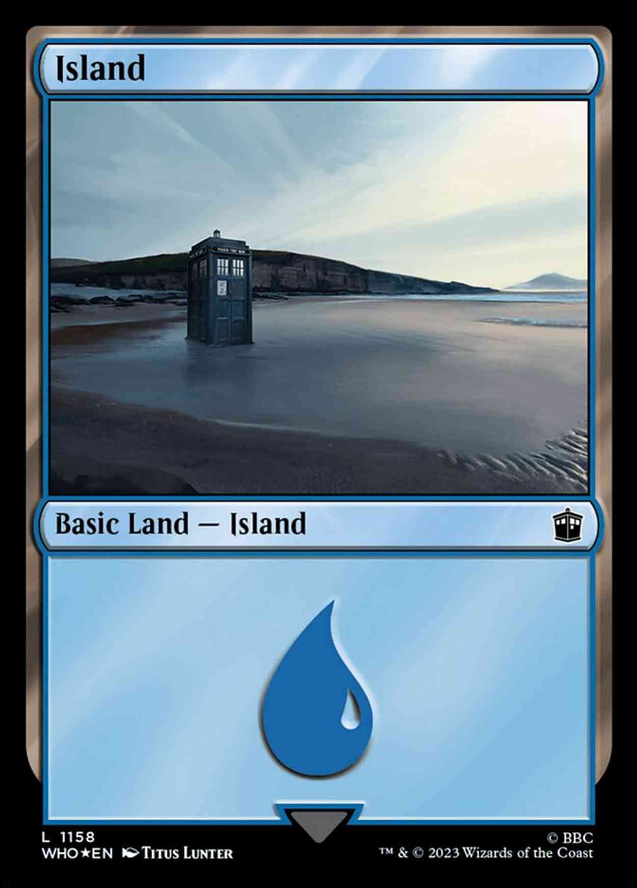 Island (1158) (Surge Foil) magic card front