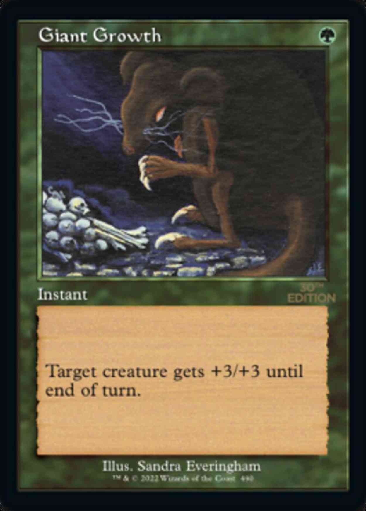 Giant Growth (Retro Frame) magic card front