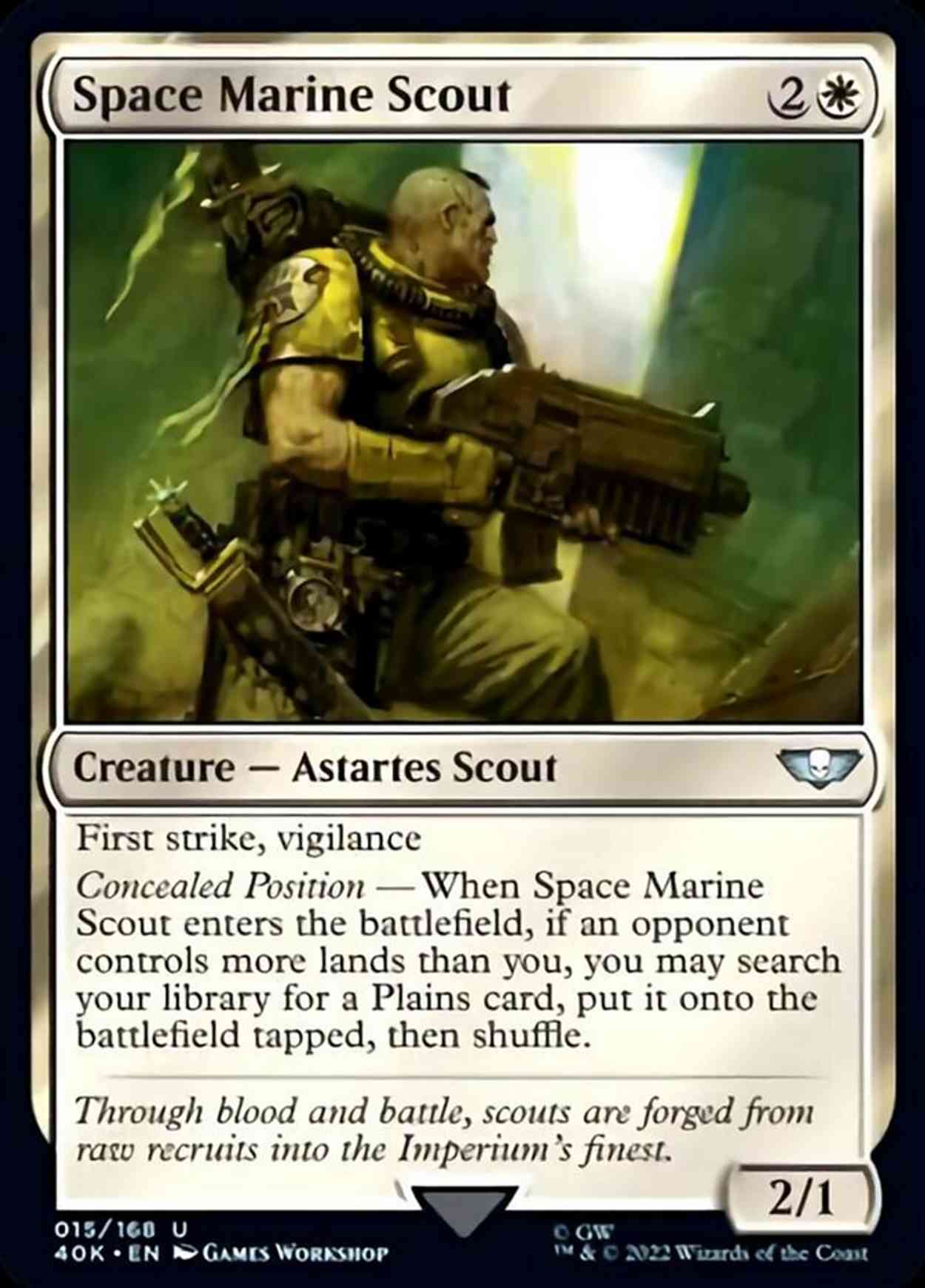 Space Marine Scout magic card front