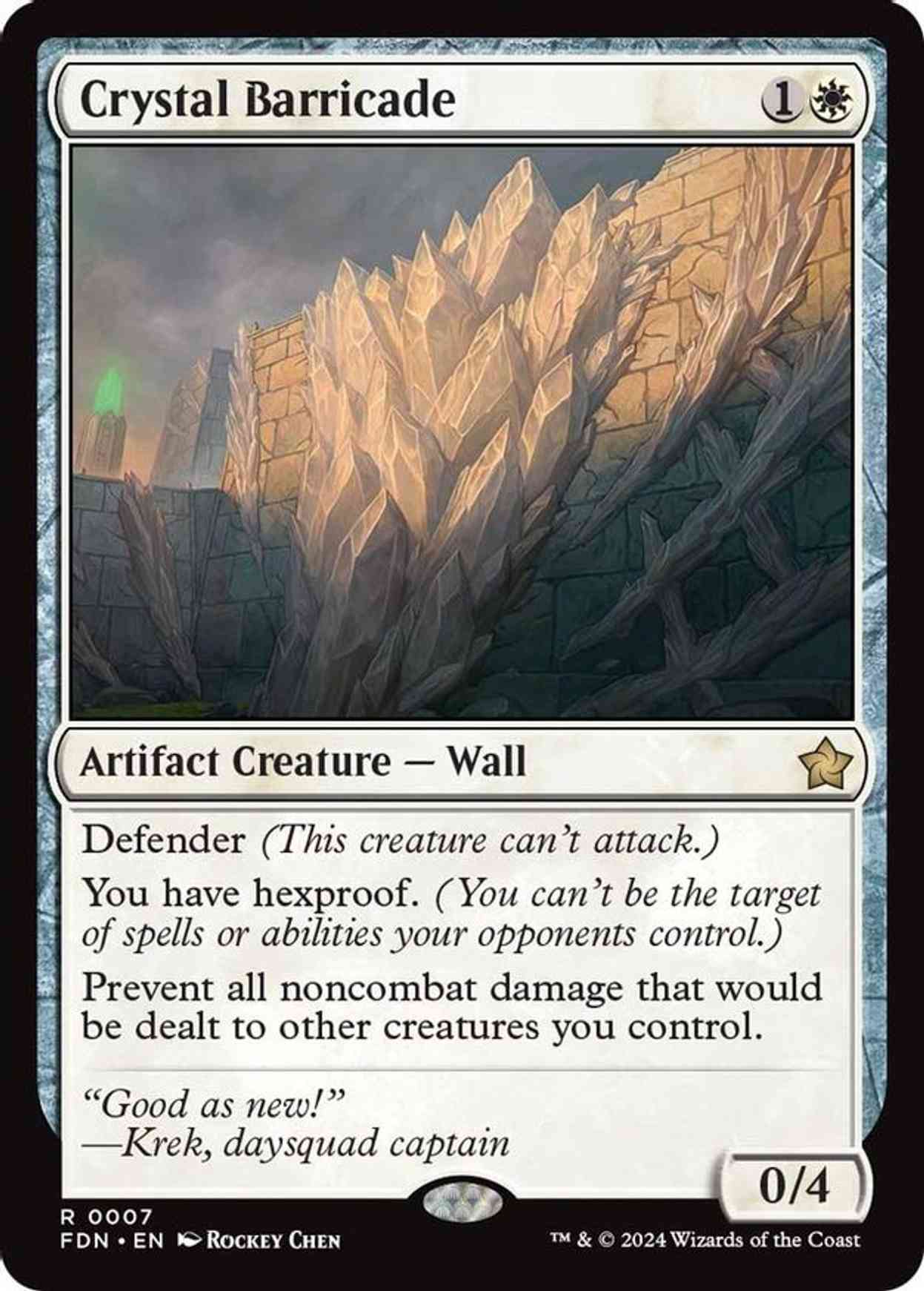 Crystal Barricade magic card front