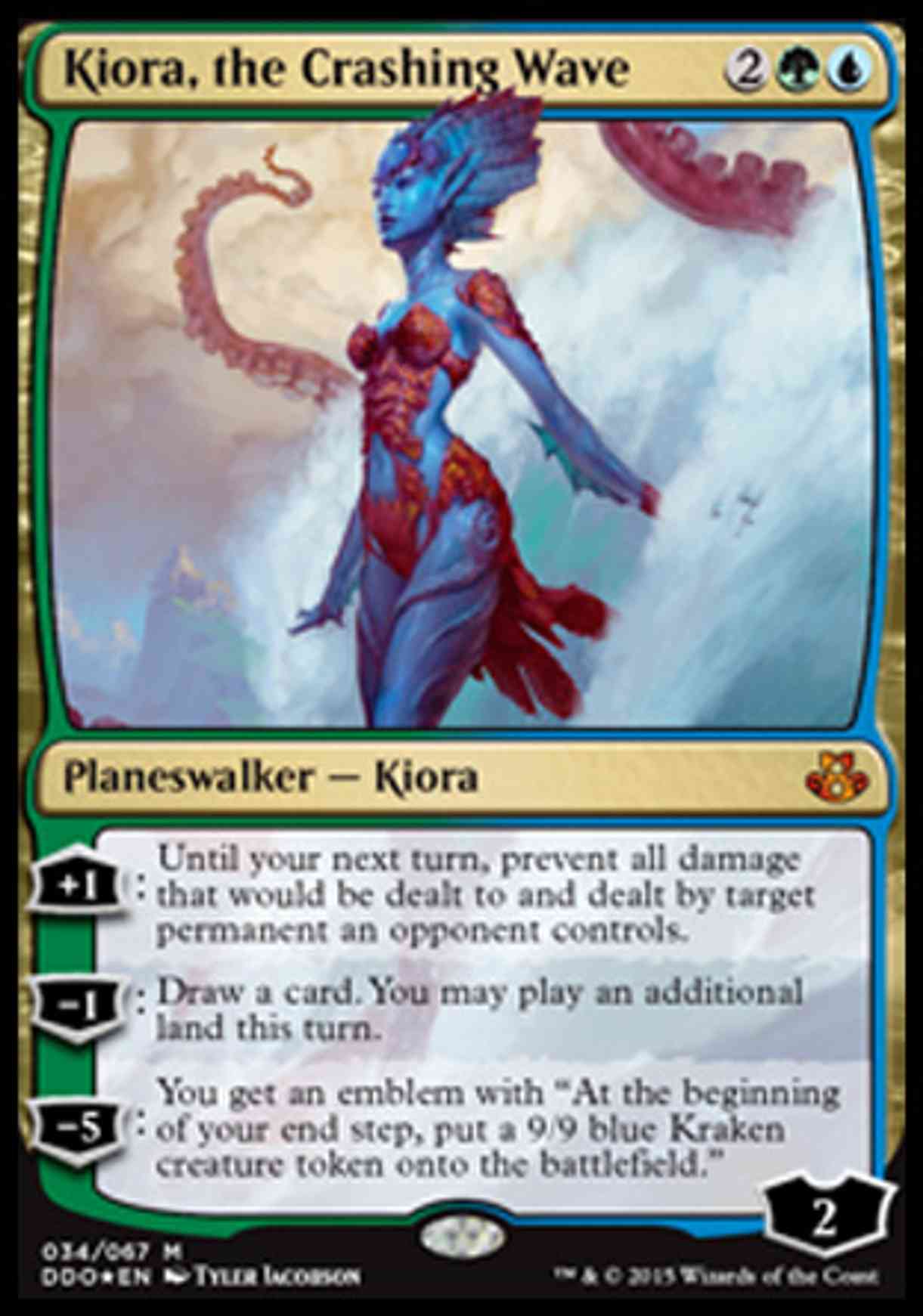Kiora, the Crashing Wave magic card front