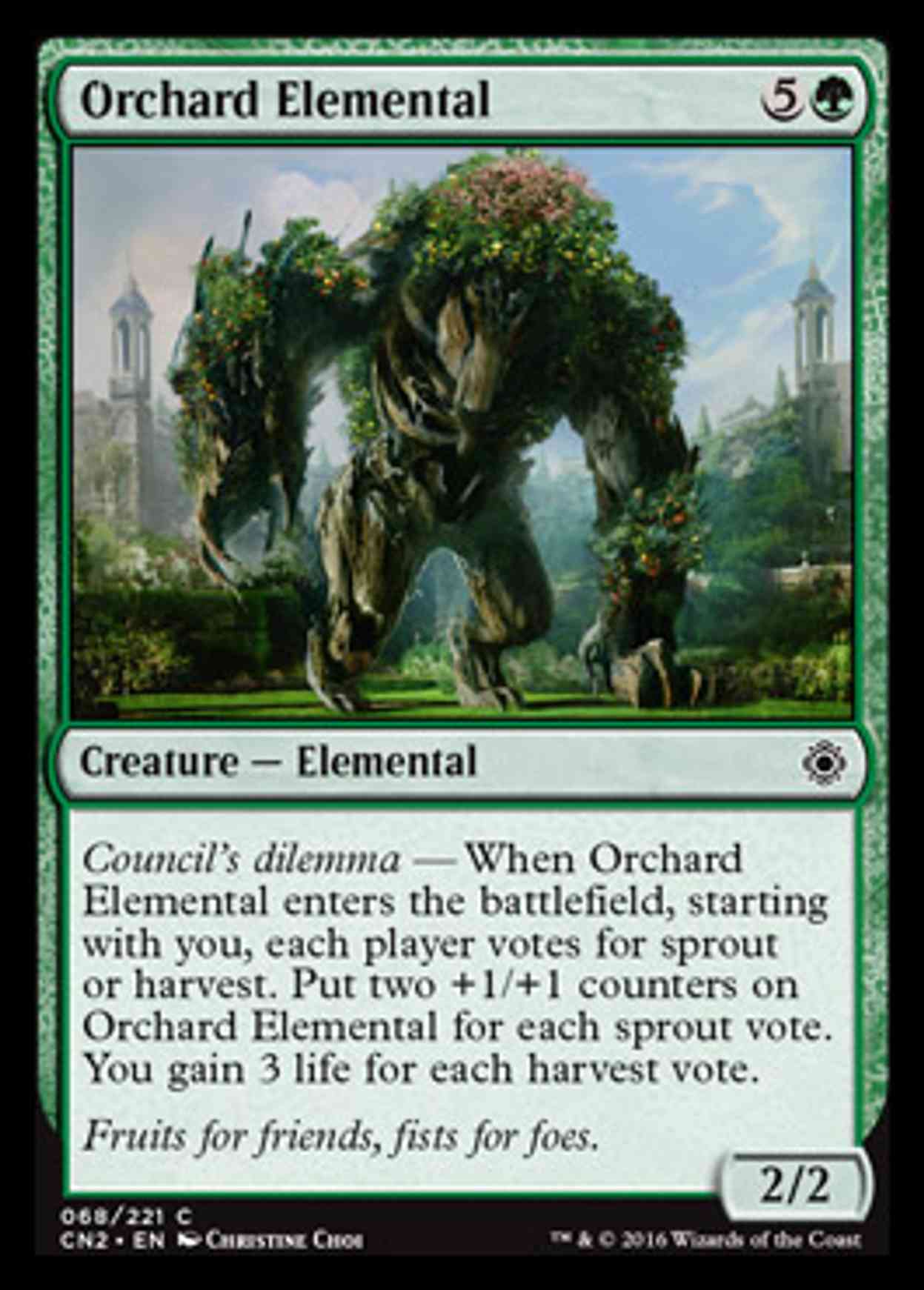 Orchard Elemental magic card front
