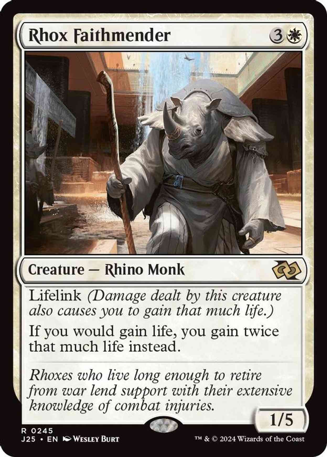 Rhox Faithmender magic card front