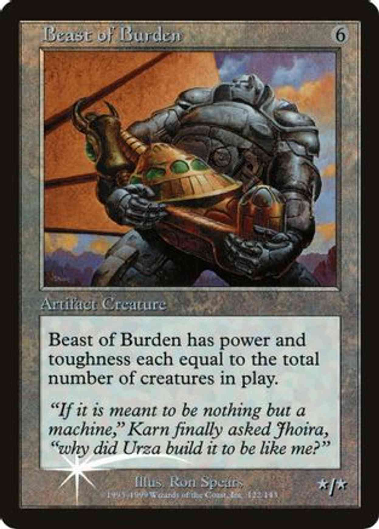 Beast of Burden (No Date) magic card front