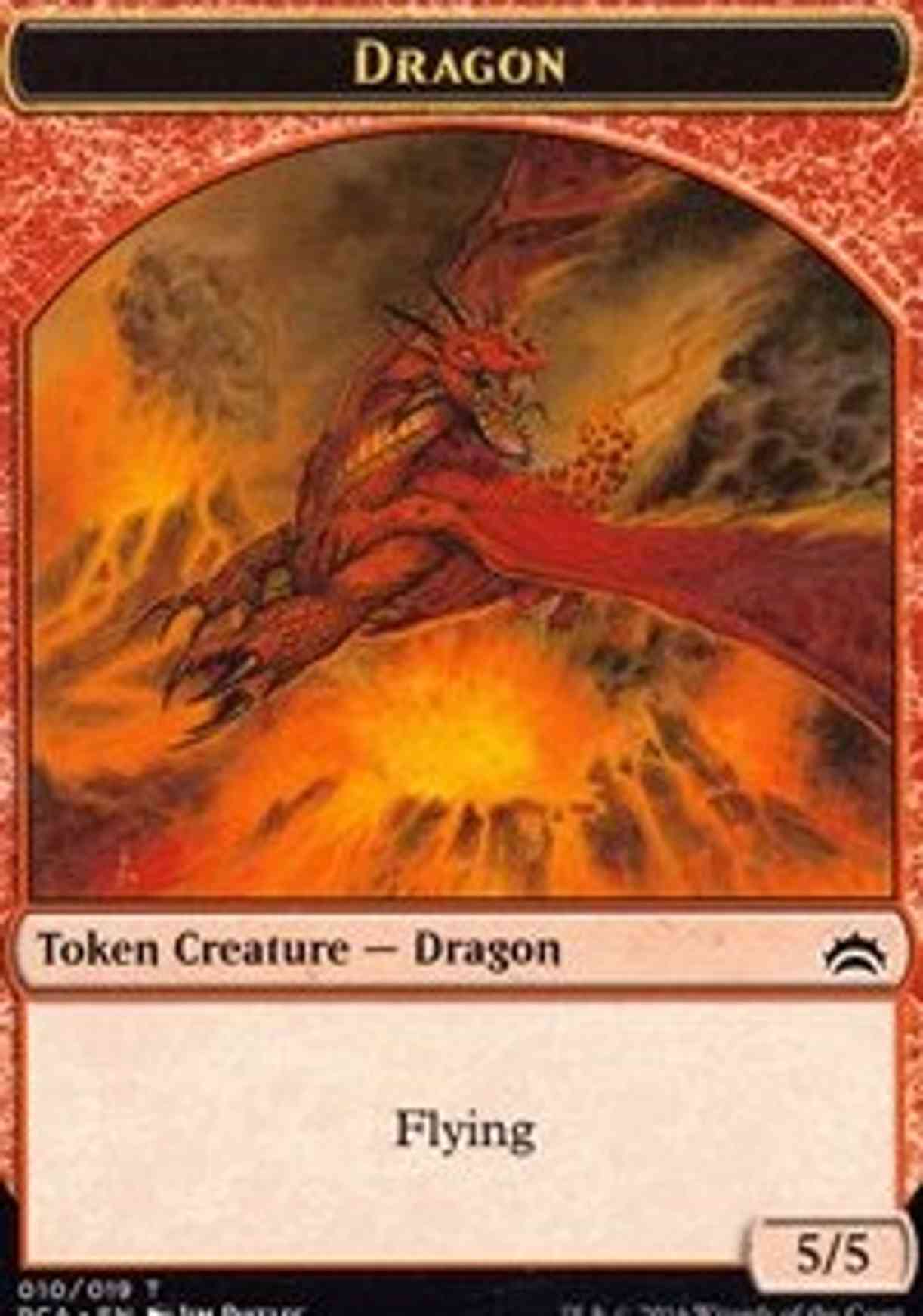 Dragon // Saproling Double-sided Token magic card front