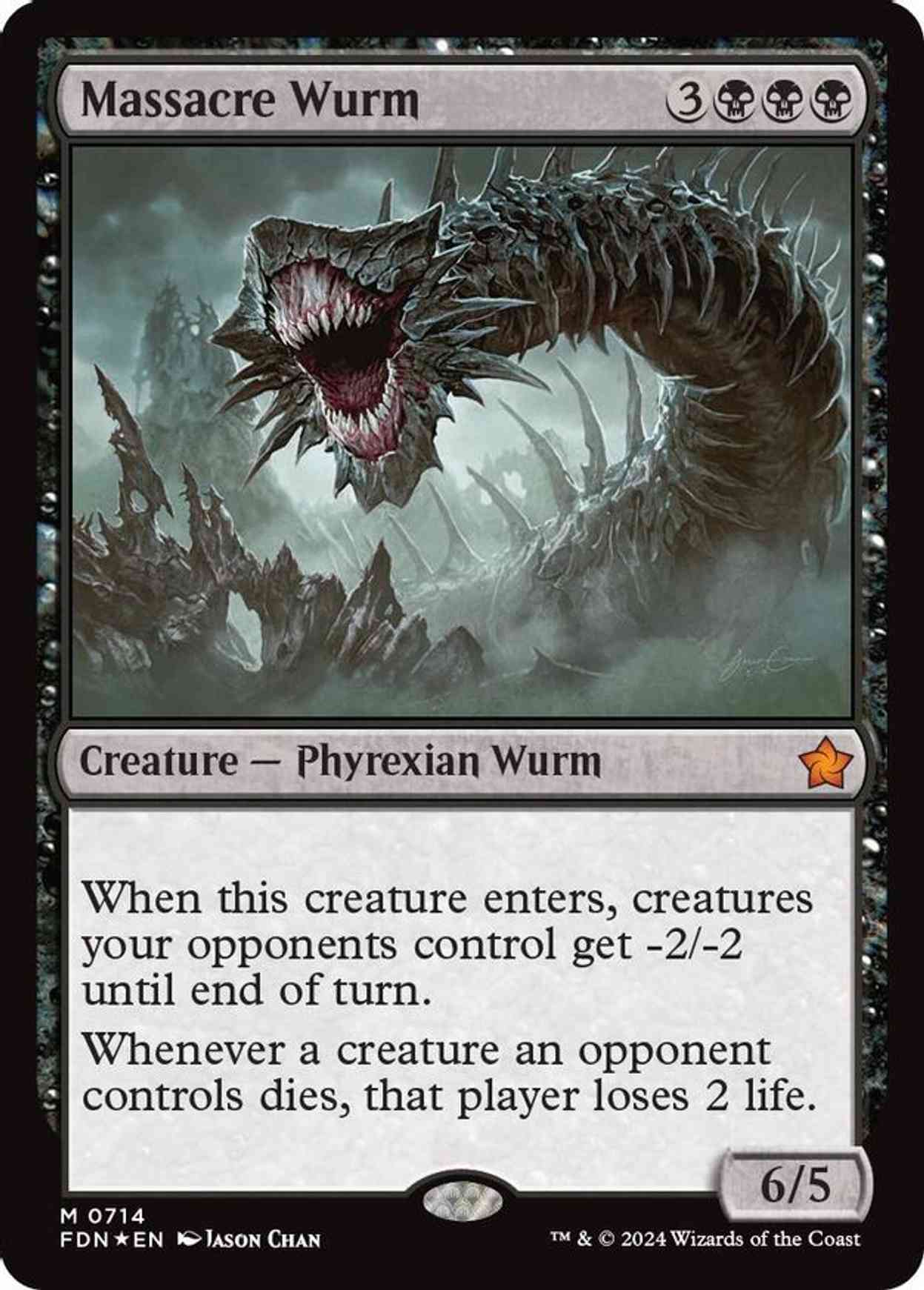 Massacre Wurm magic card front