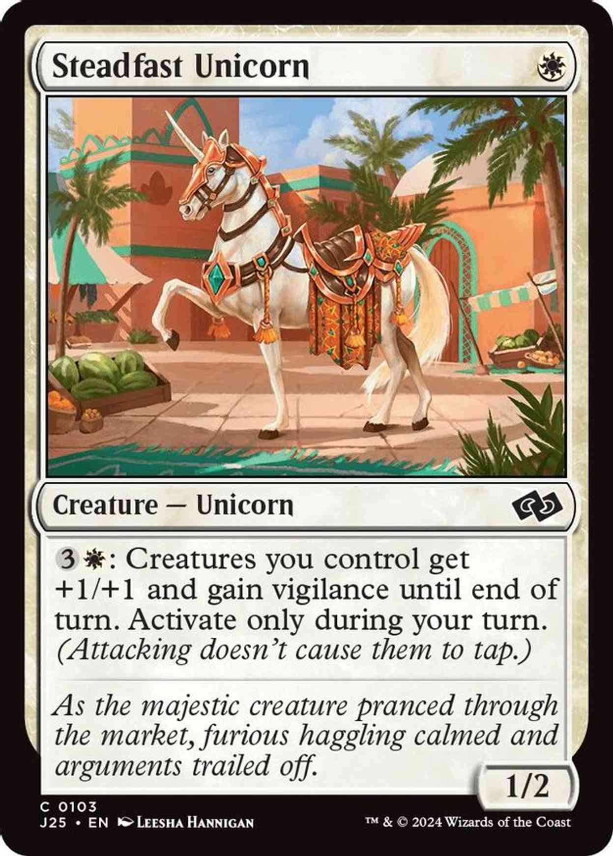 Steadfast Unicorn magic card front