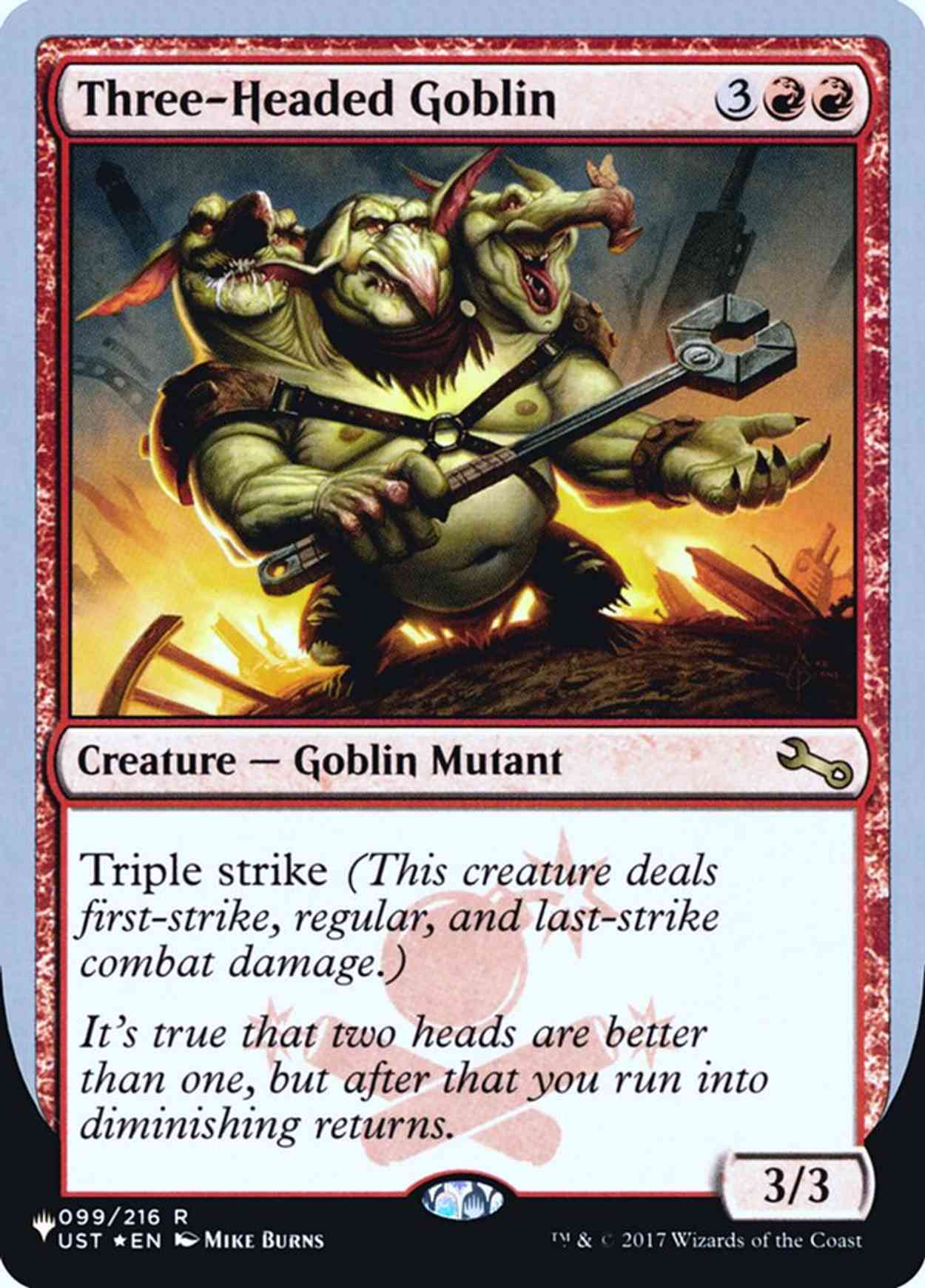 Three-Headed Goblin magic card front