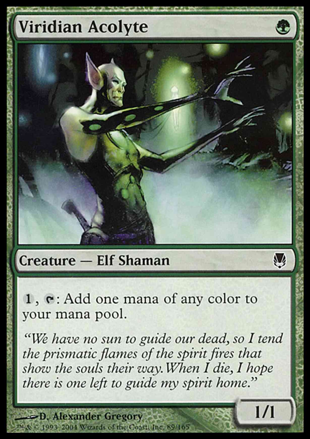 Viridian Acolyte magic card front