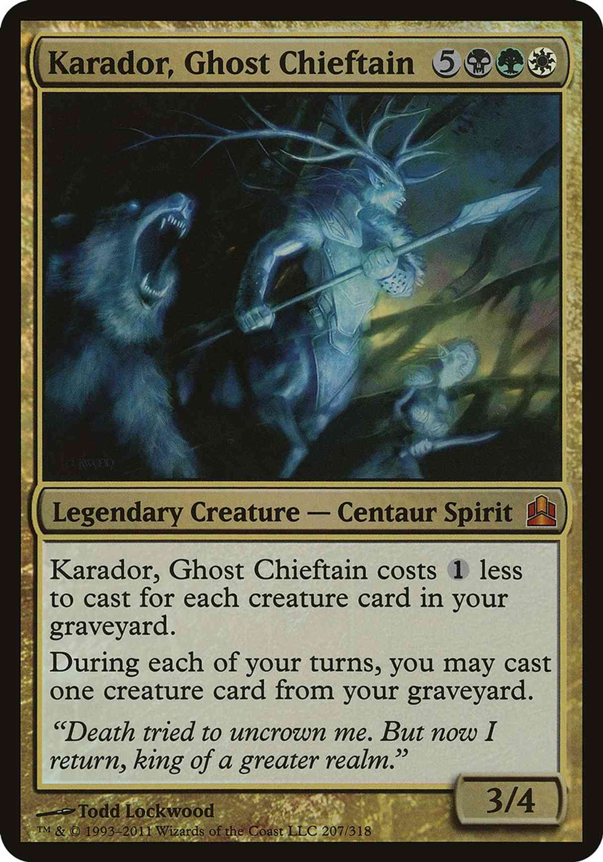 Karador, Ghost Chieftain (Oversized) magic card front