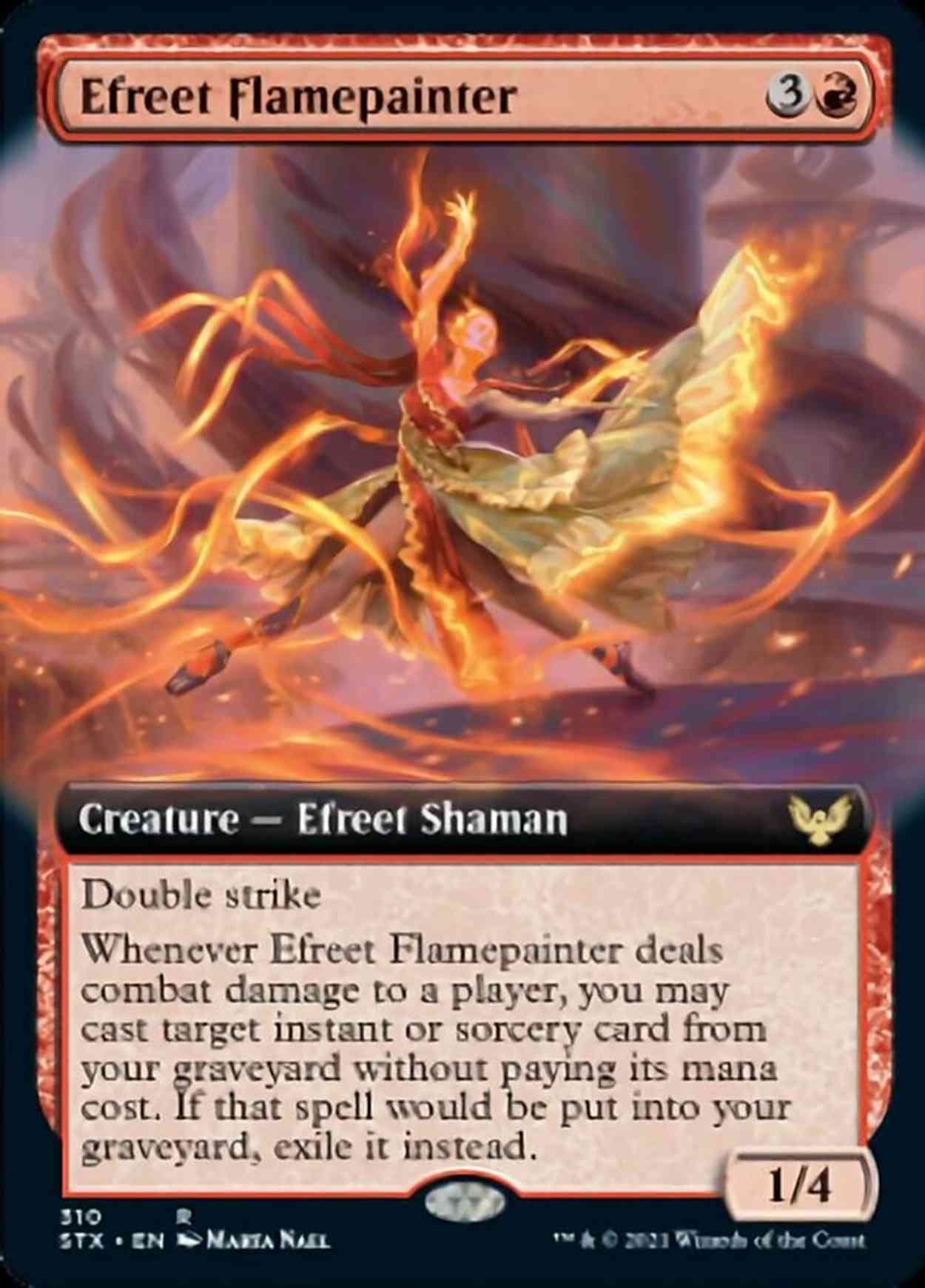 Efreet Flamepainter (Extended Art) magic card front