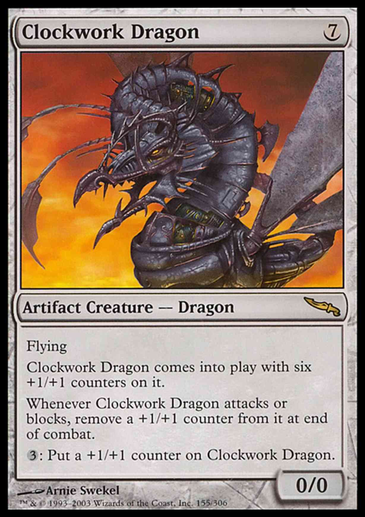 Clockwork Dragon magic card front