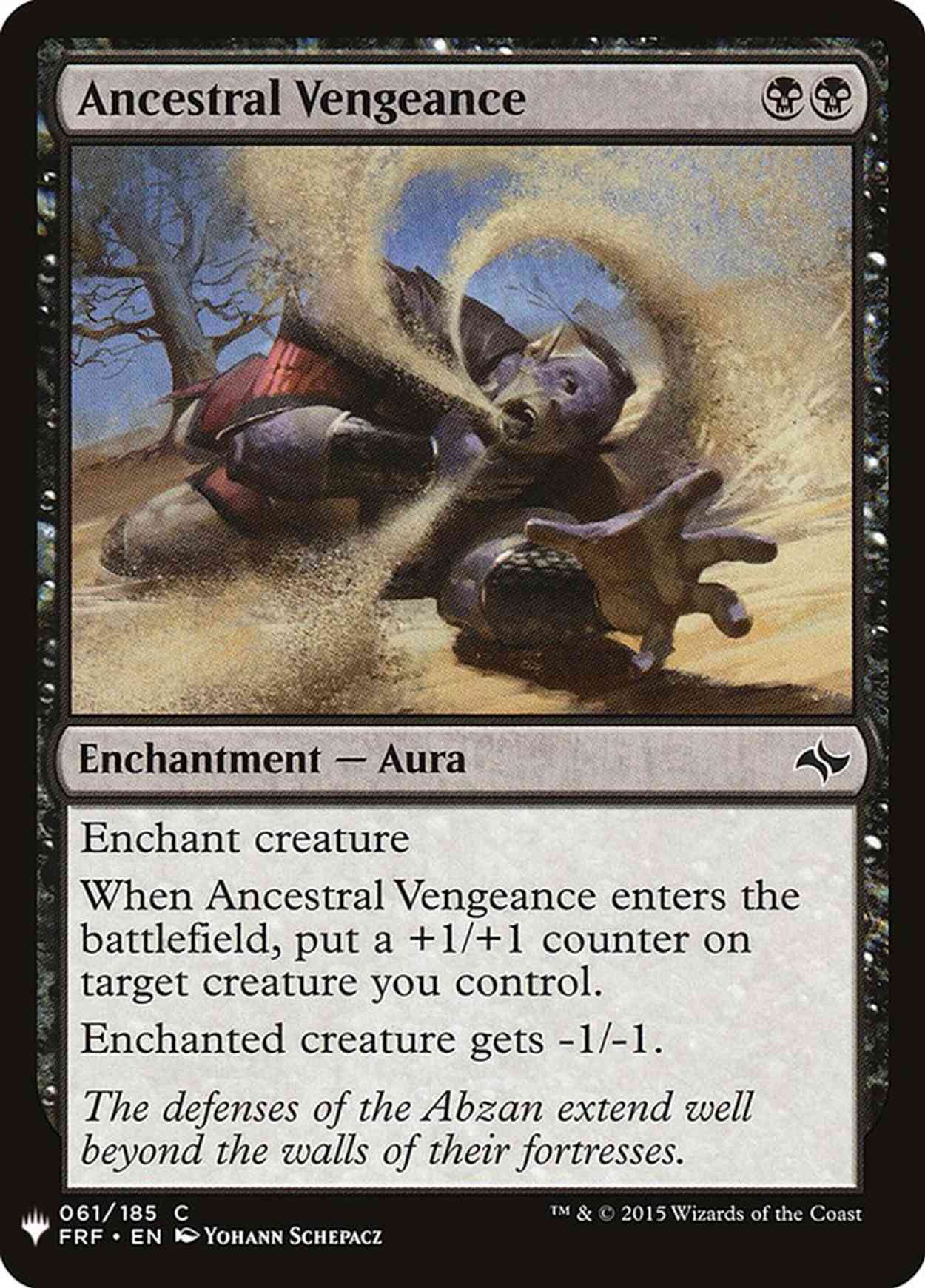 Ancestral Vengeance magic card front