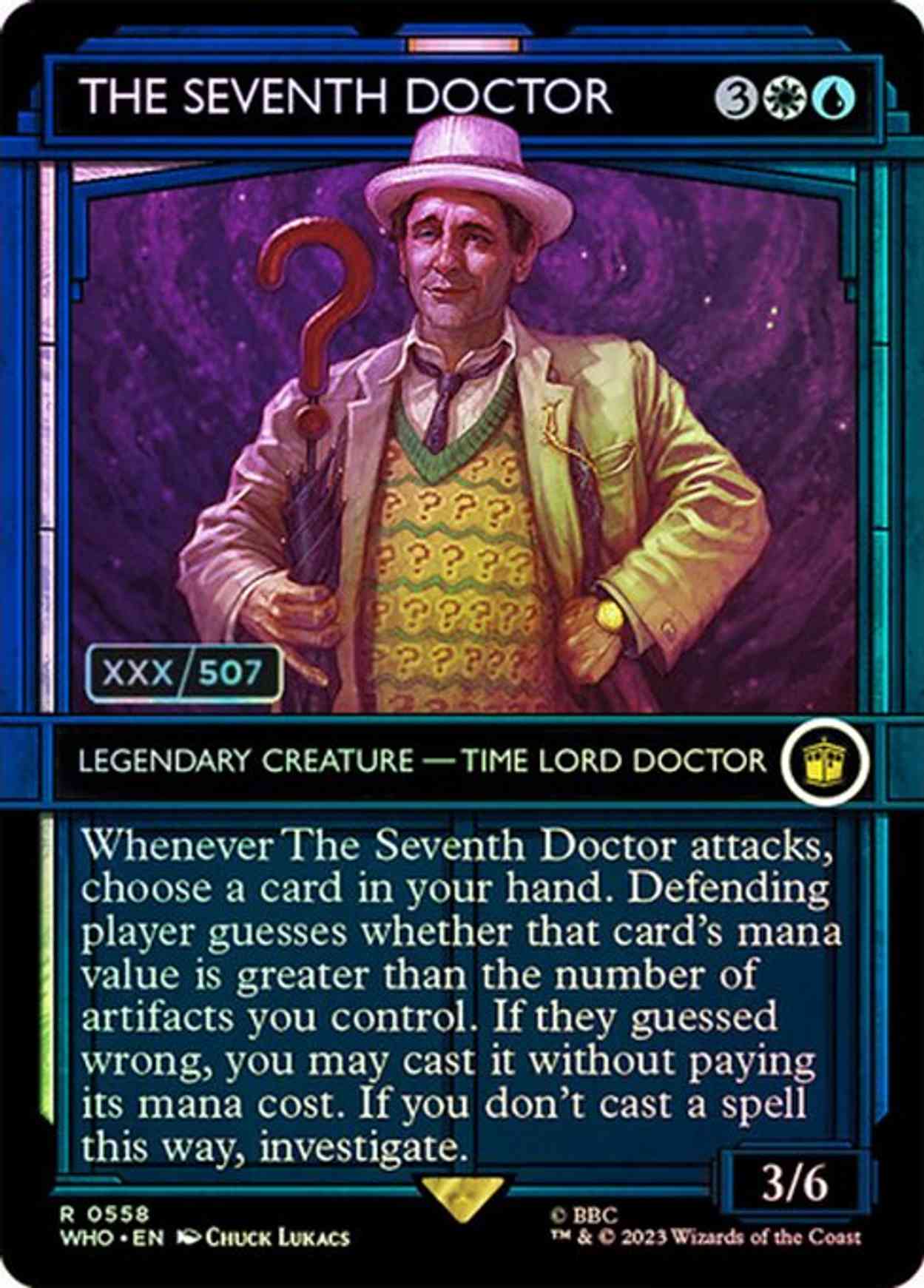 The Seventh Doctor (Serial Numbered) magic card front