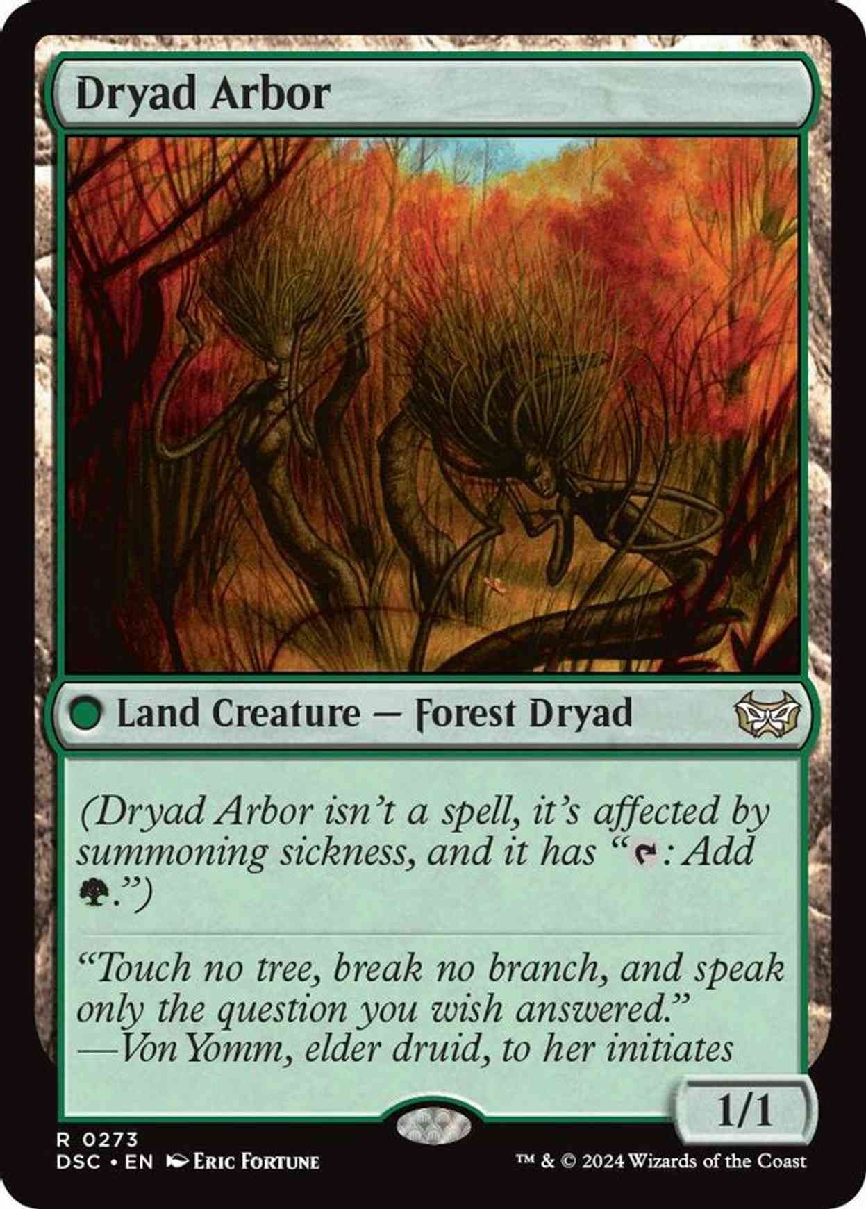 Dryad Arbor magic card front