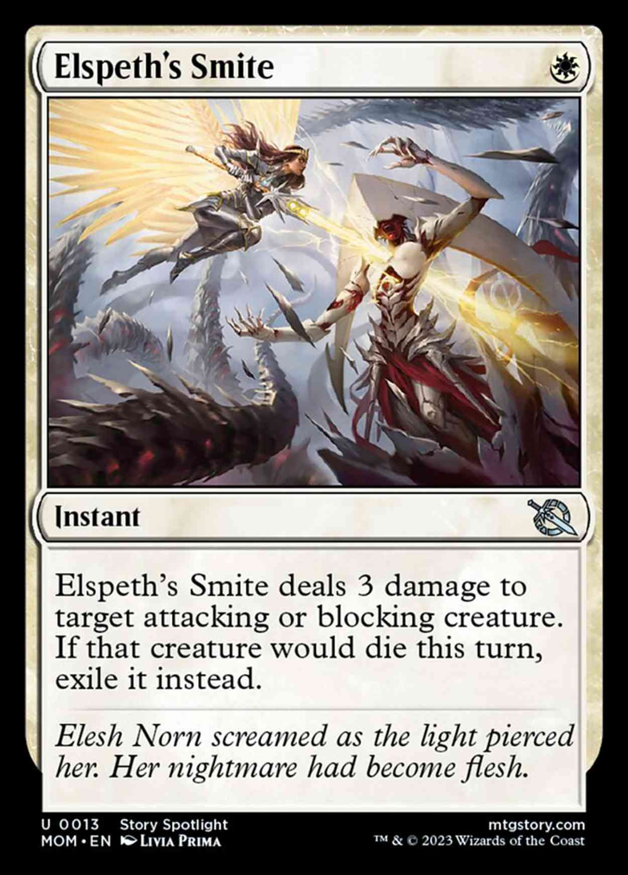 Elspeth's Smite magic card front