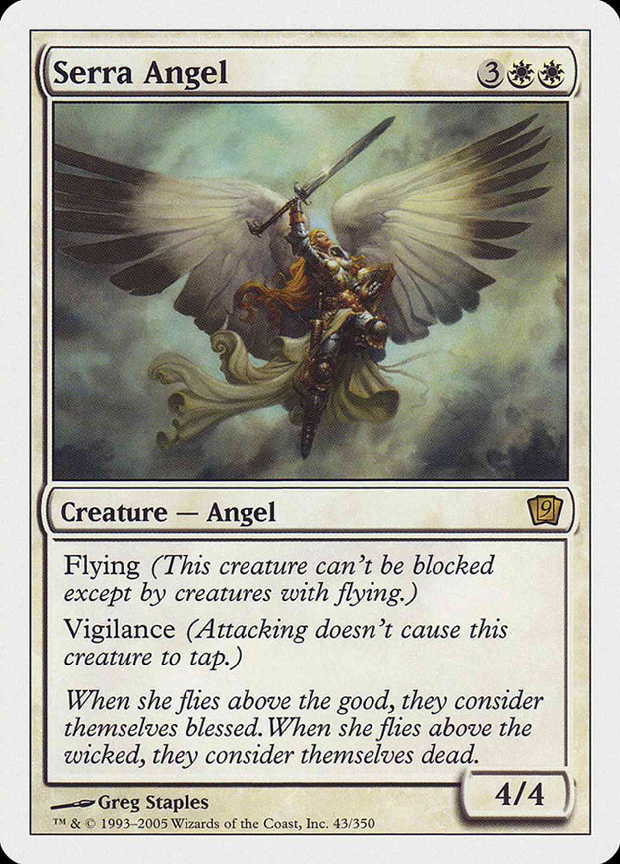 Serra Angel (9th Edition) magic card front
