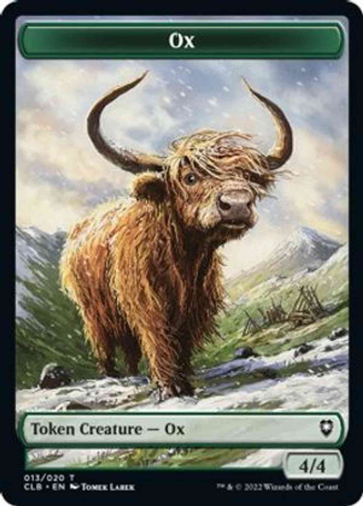Ox Token magic card front