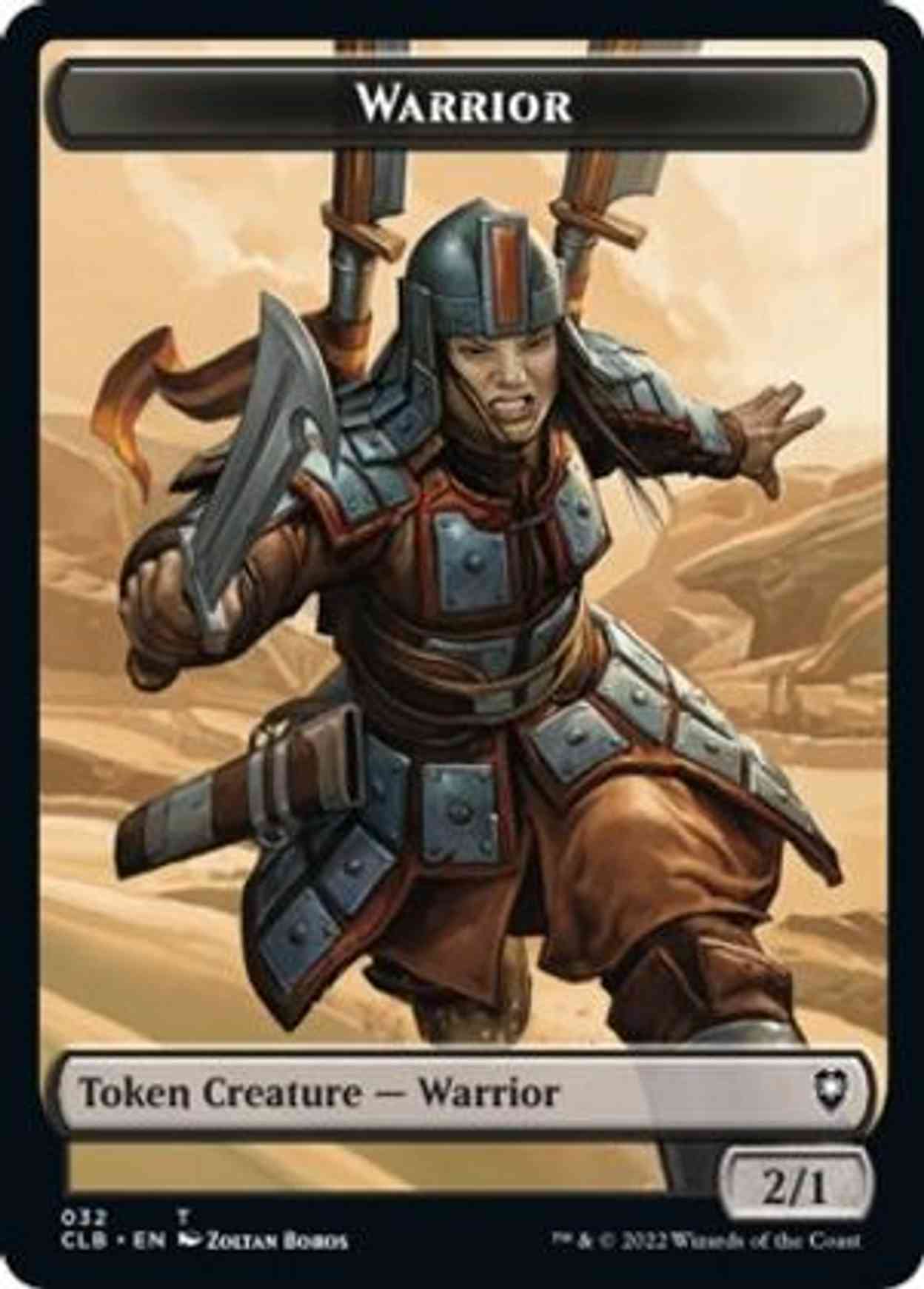 Warrior // Inkling Double-sided Token magic card front