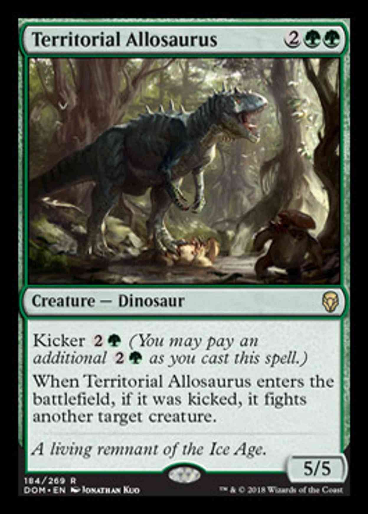 Territorial Allosaurus magic card front