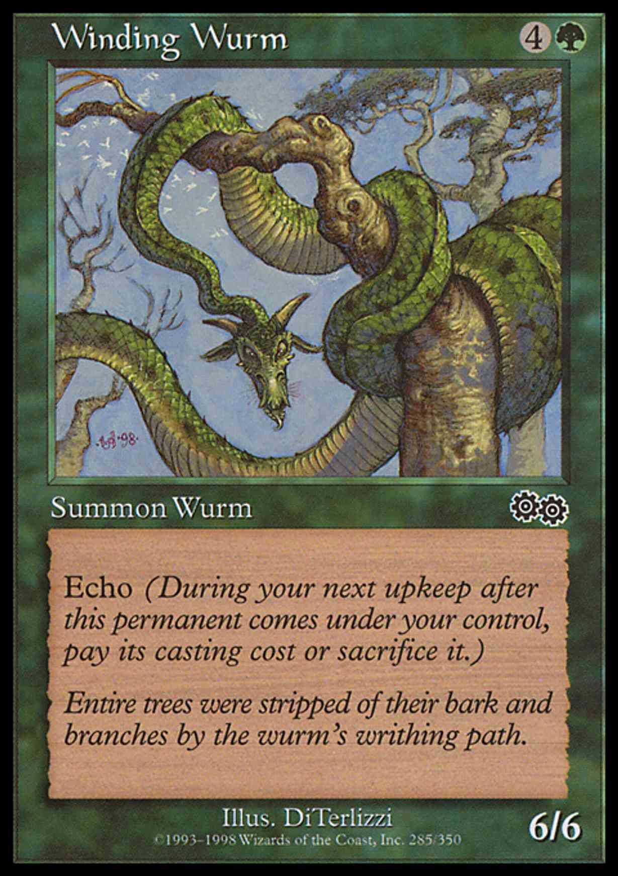 Winding Wurm magic card front