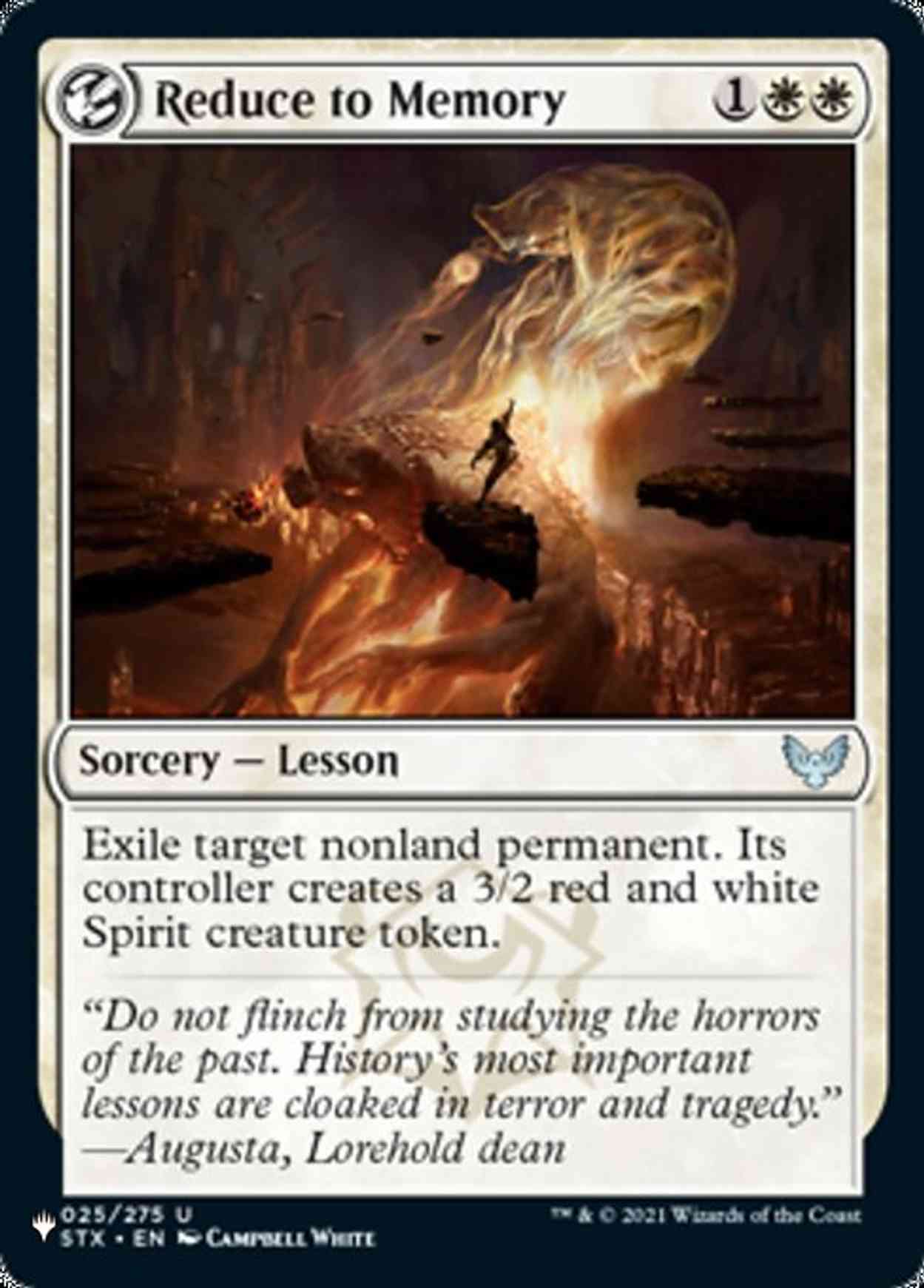 Reduce to Memory magic card front