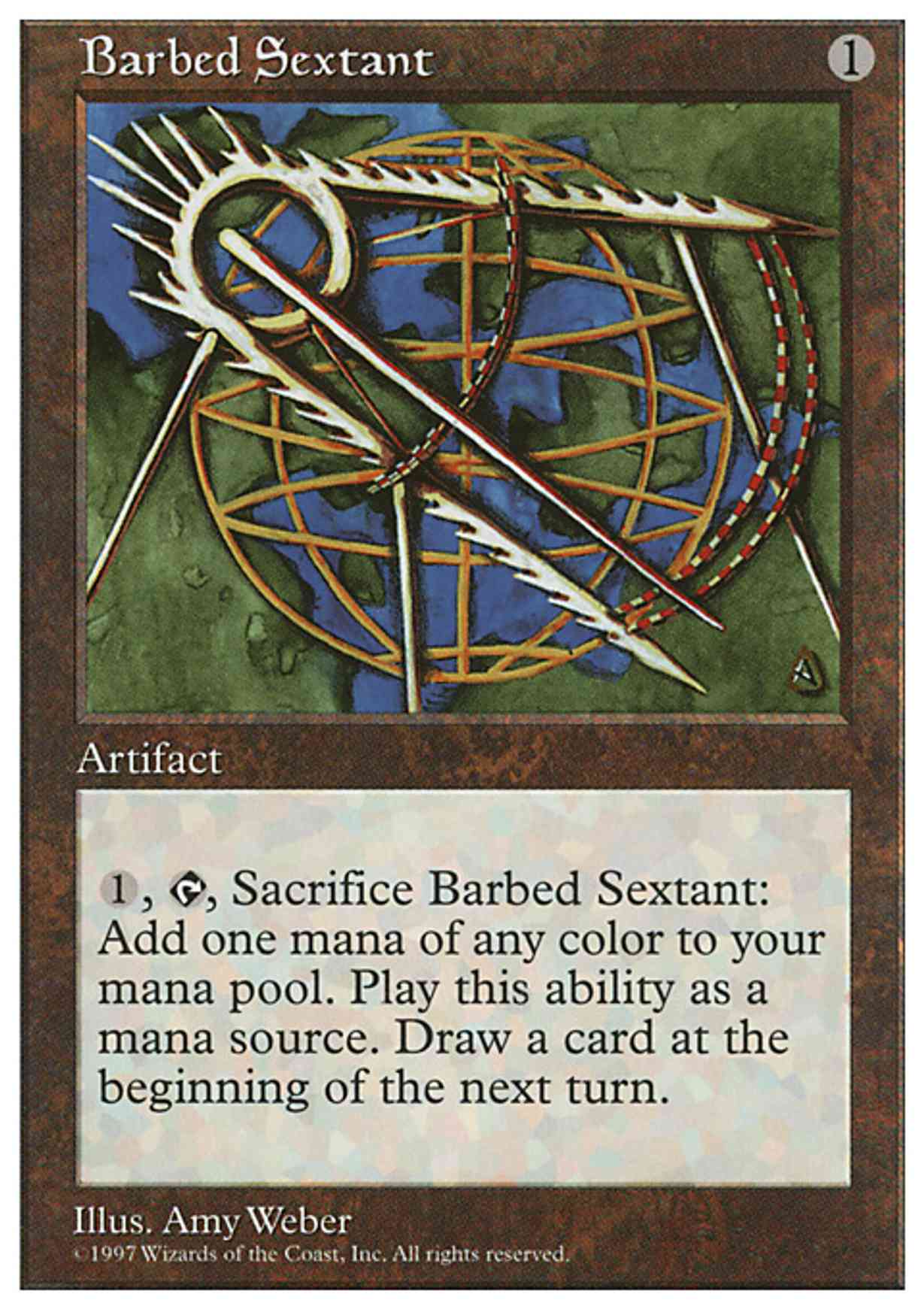 Barbed Sextant magic card front