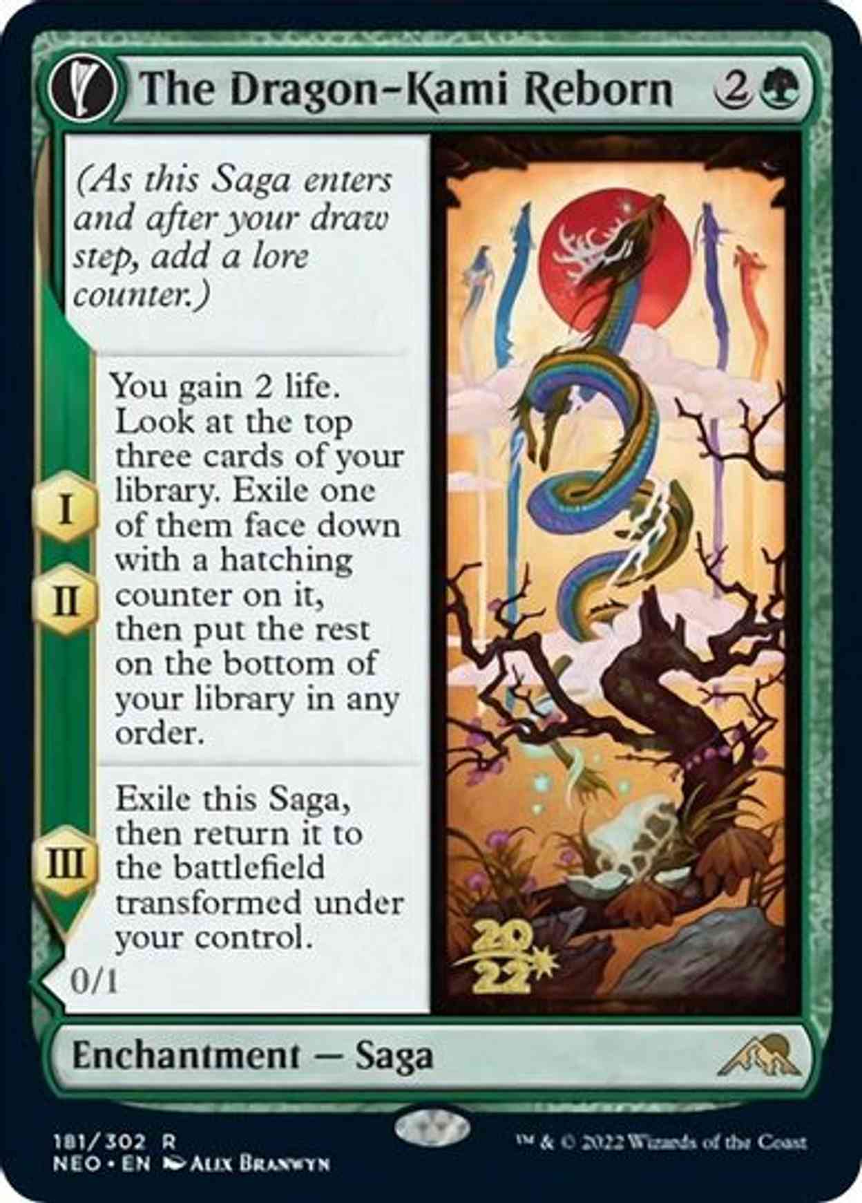 The Dragon-Kami Reborn magic card front