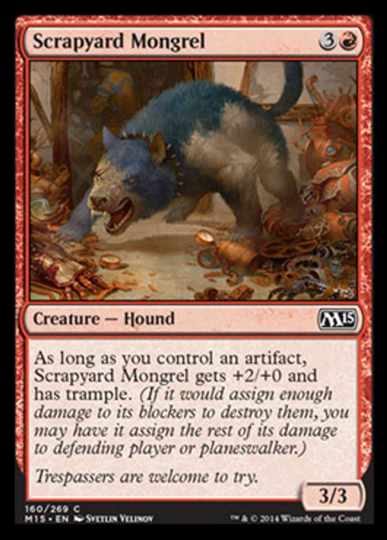 Scrapyard Mongrel magic card front