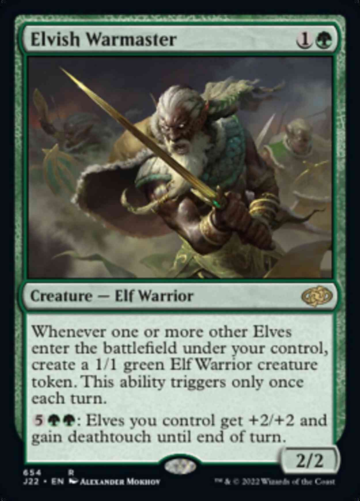 Elvish Warmaster magic card front