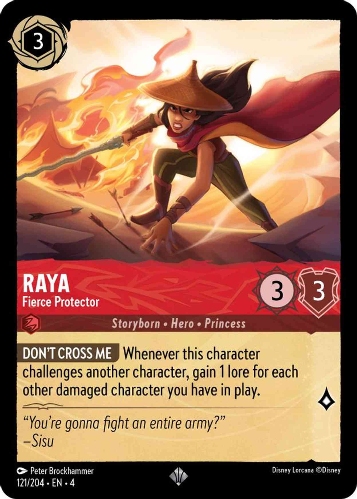 Raya - Fierce Protector magic card front