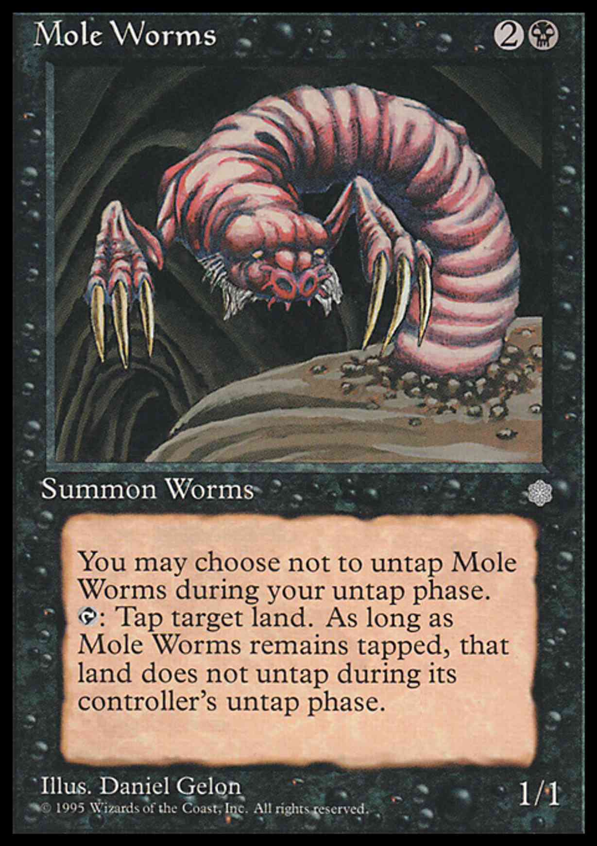 Mole Worms magic card front