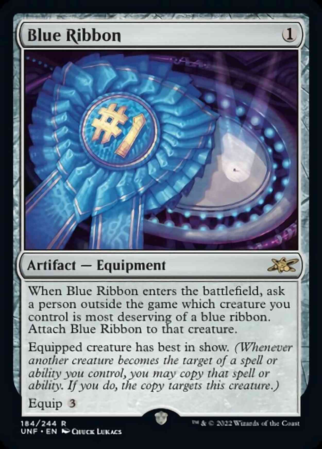 Blue Ribbon magic card front