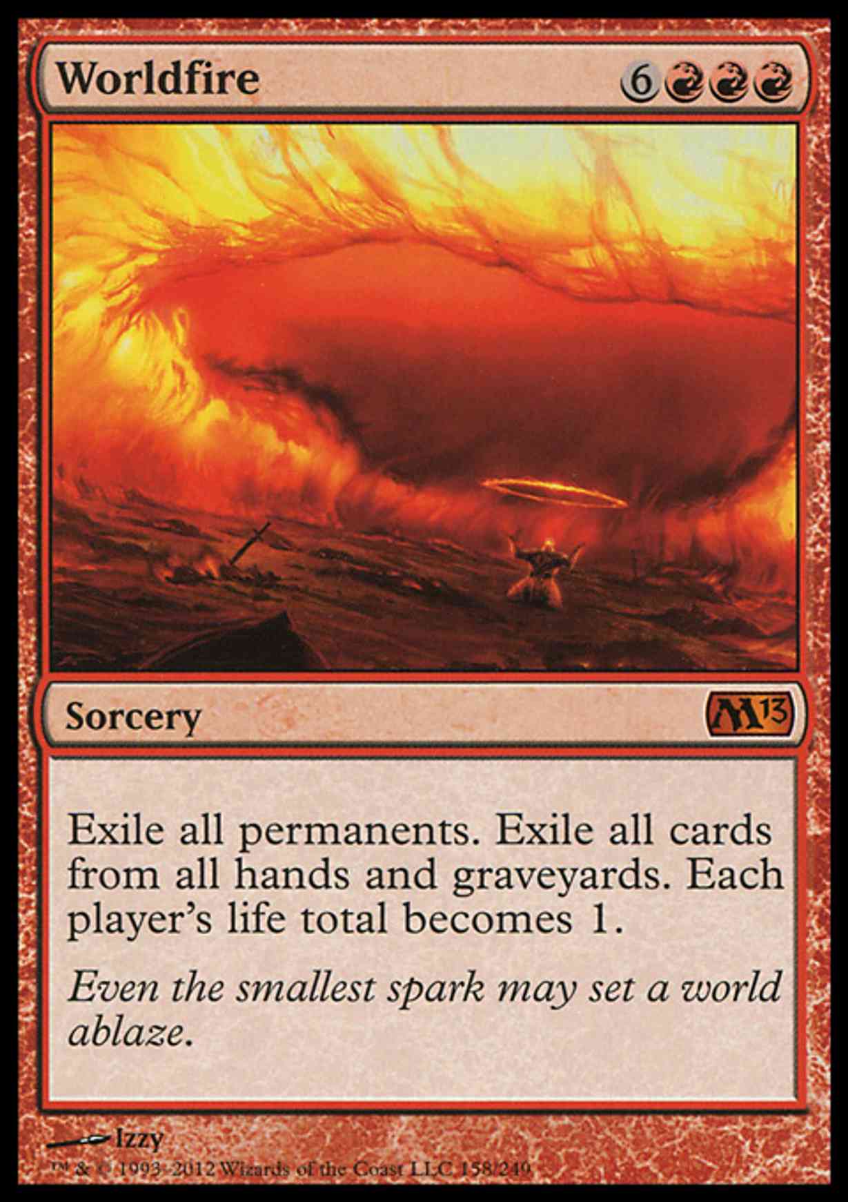 Worldfire magic card front