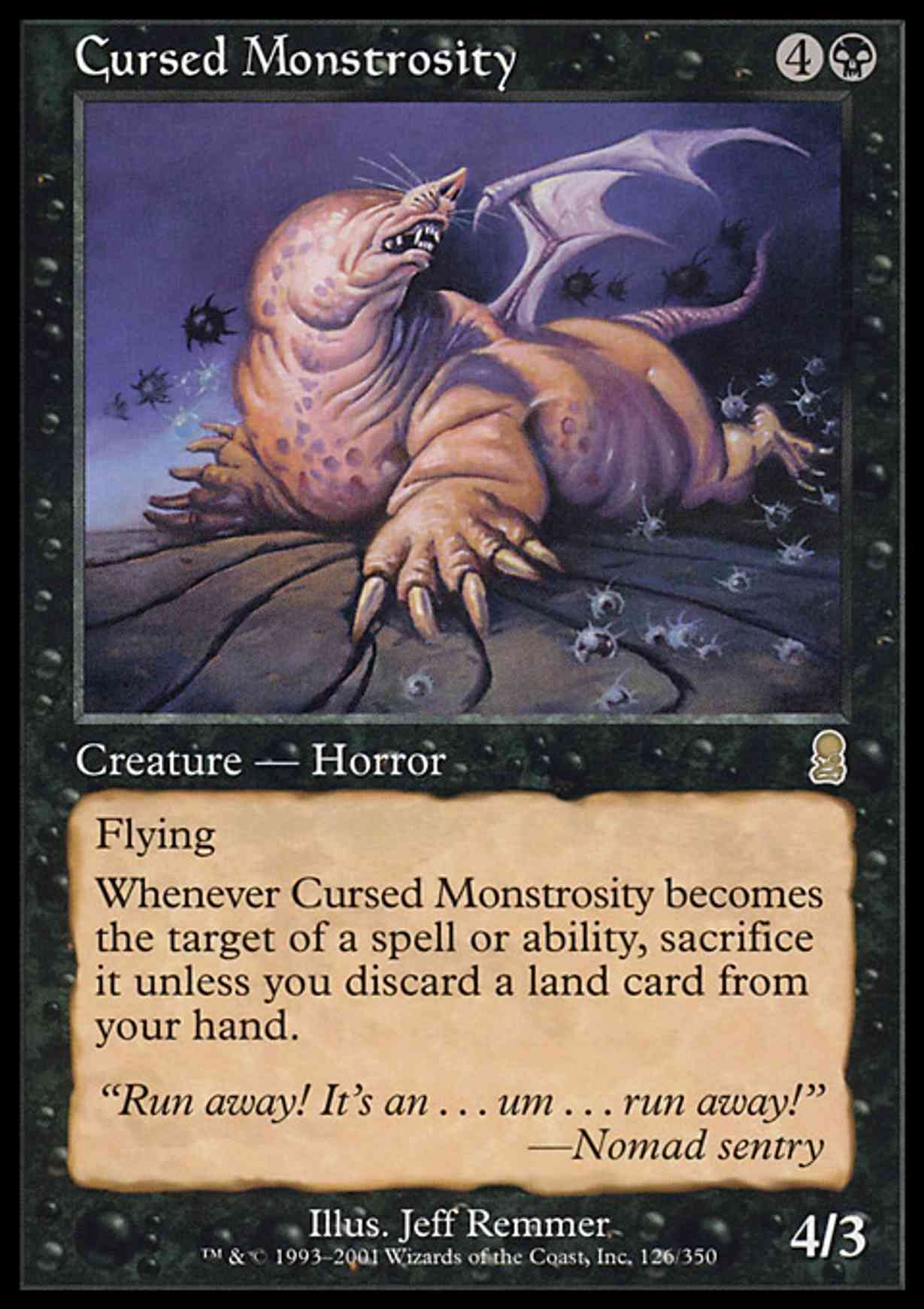 Cursed Monstrosity magic card front