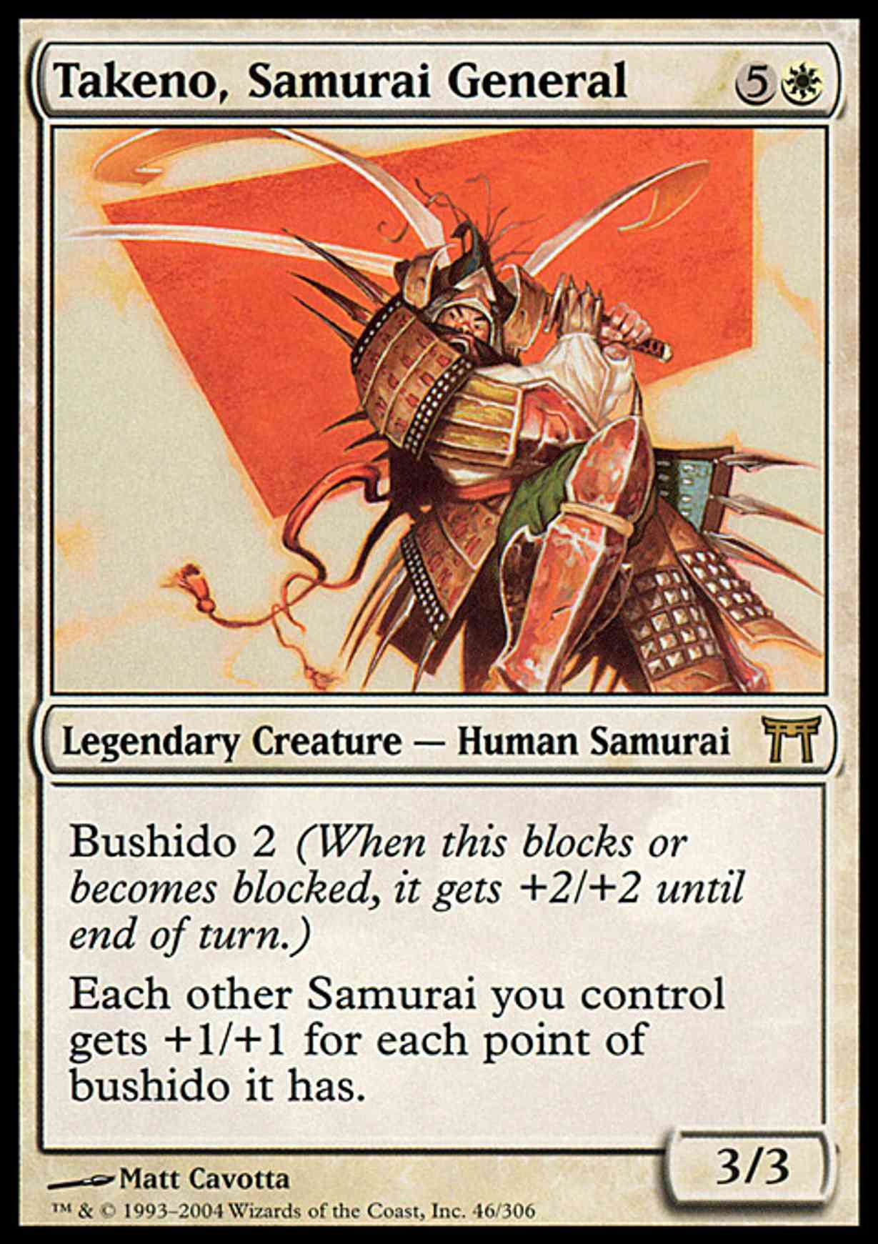 Takeno, Samurai General magic card front