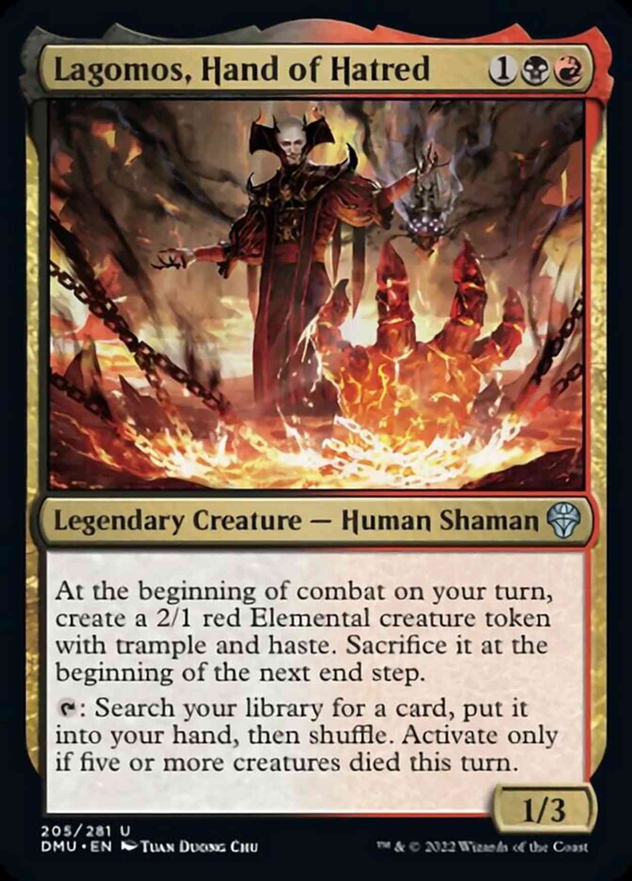 Lagomos, Hand of Hatred magic card front