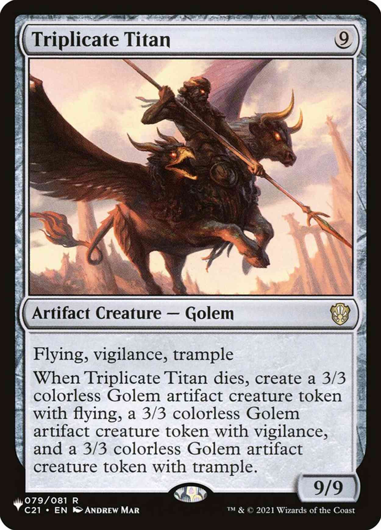 Triplicate Titan magic card front