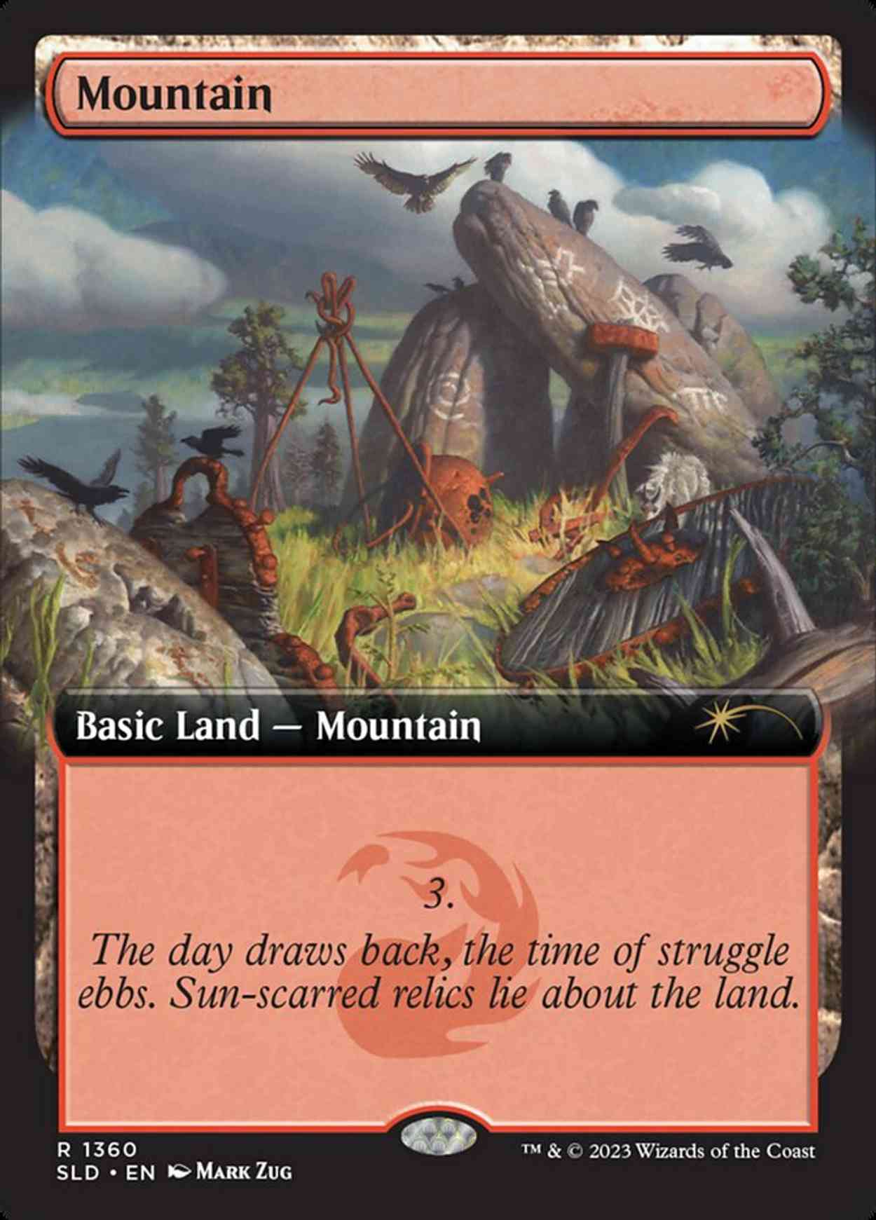 Mountain (1360) magic card front